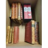 A Collection of various leather-bound historical war books to include British Battles on Land and