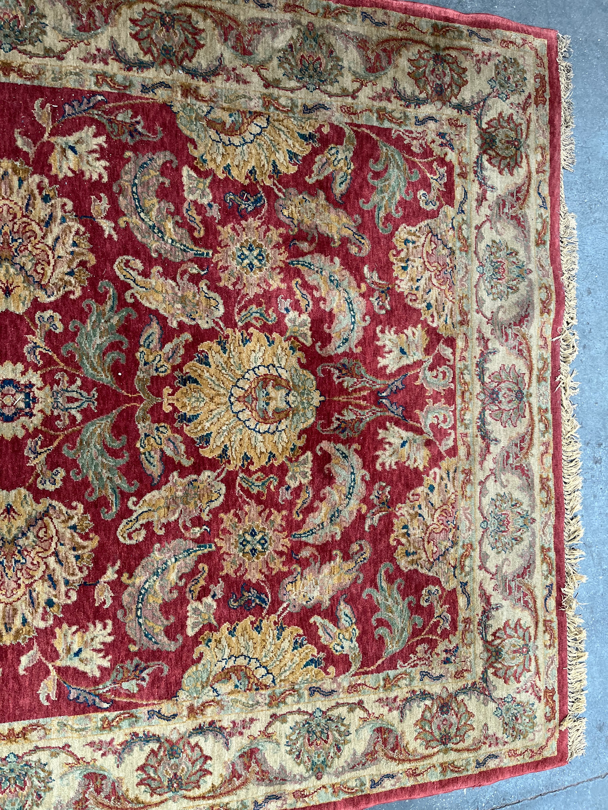 Made in Egypt- Royal Agra New Zealand wool highly decorative carpet. [280x210cm] - Image 4 of 5