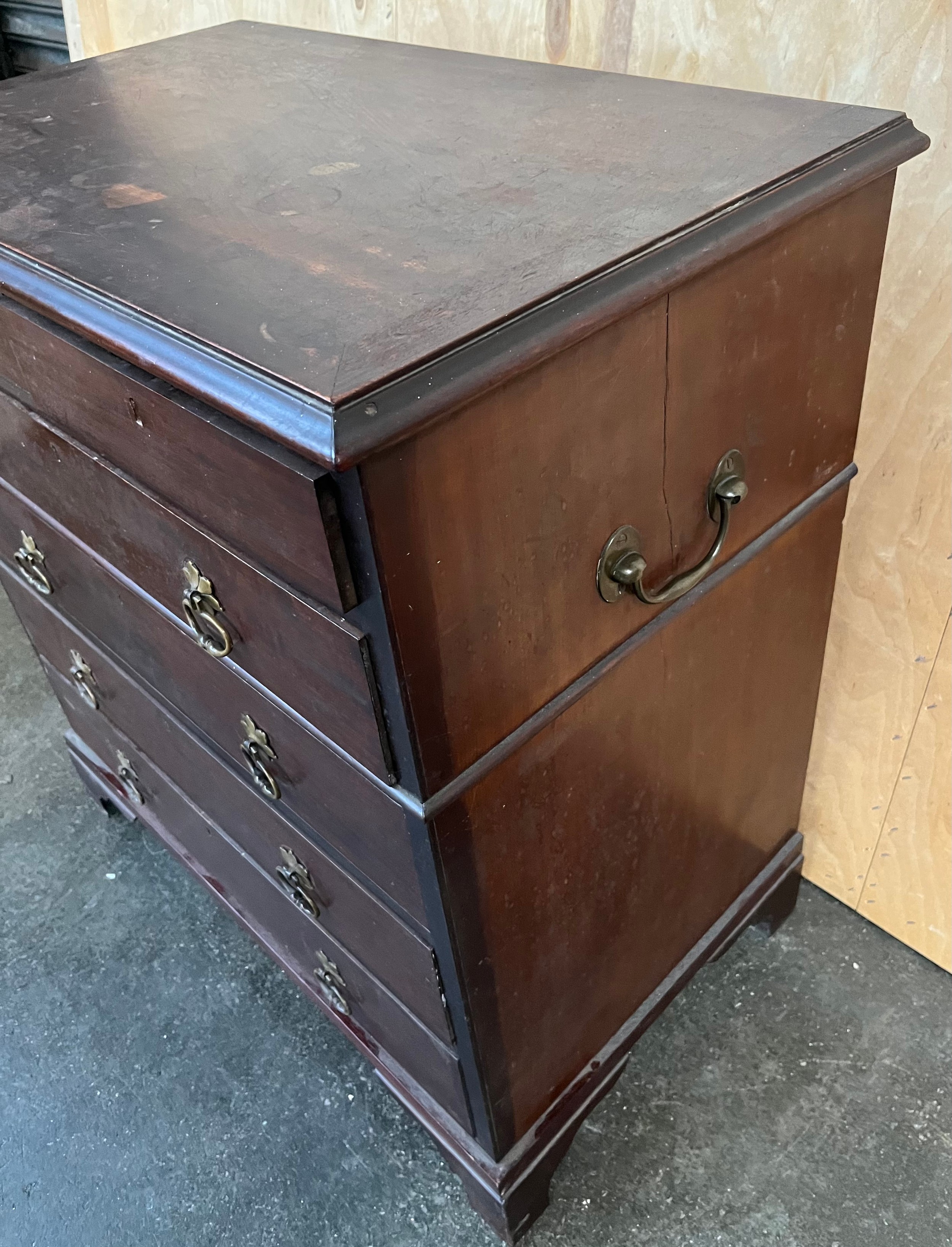 20th century small chest of drawers, the rectangular top above two short drawers and four long - Image 2 of 5