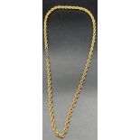Heavy 9ct yellow gold thick belcher chain. [62cm in length] [19.30grams]