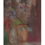 Mixed media depicting still life Signed James T Ferguson [41x38cm]