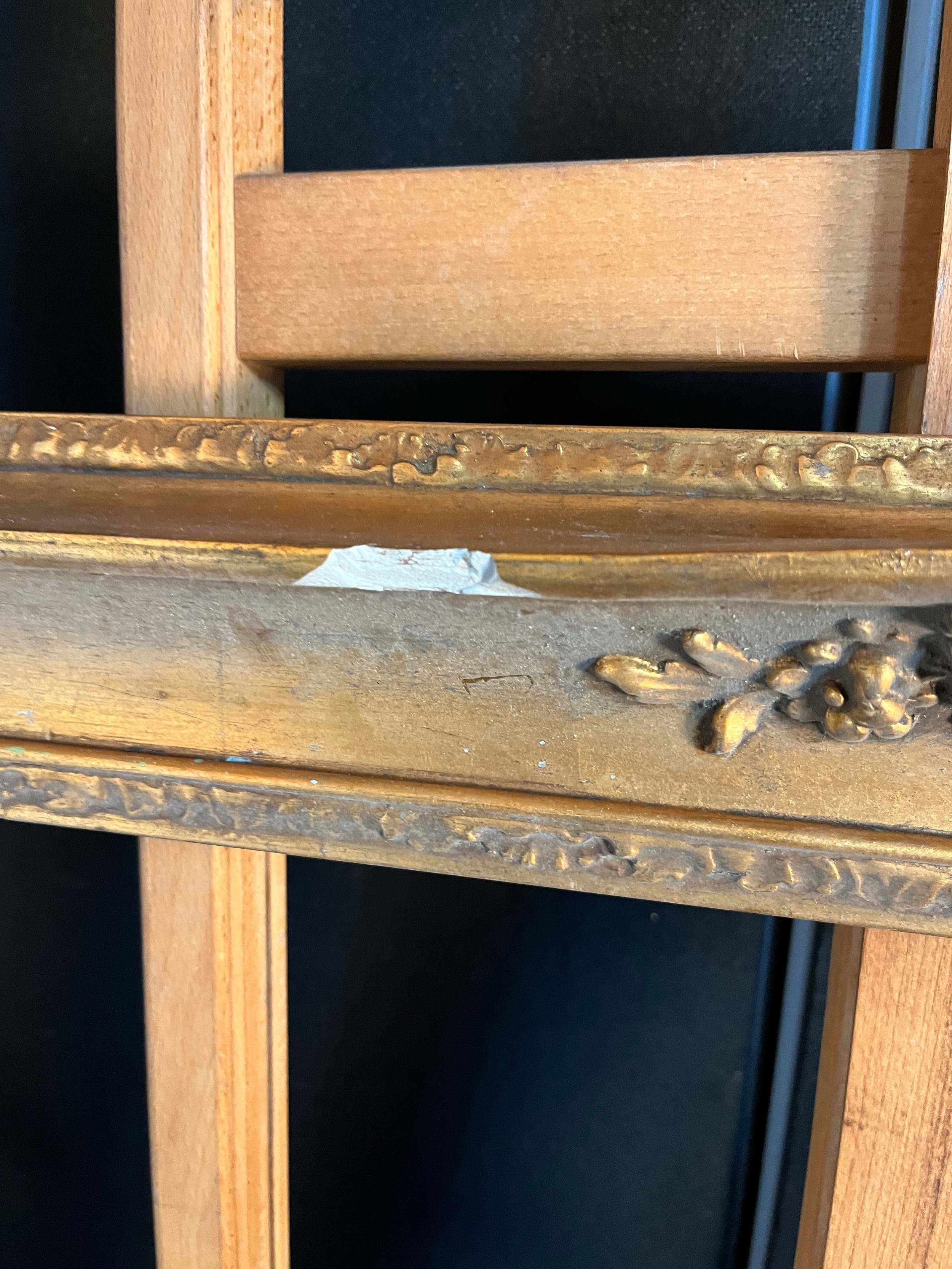 Antique gilt frame with moulded scroll and foliate design [Frame 93x125cm] - Image 2 of 3