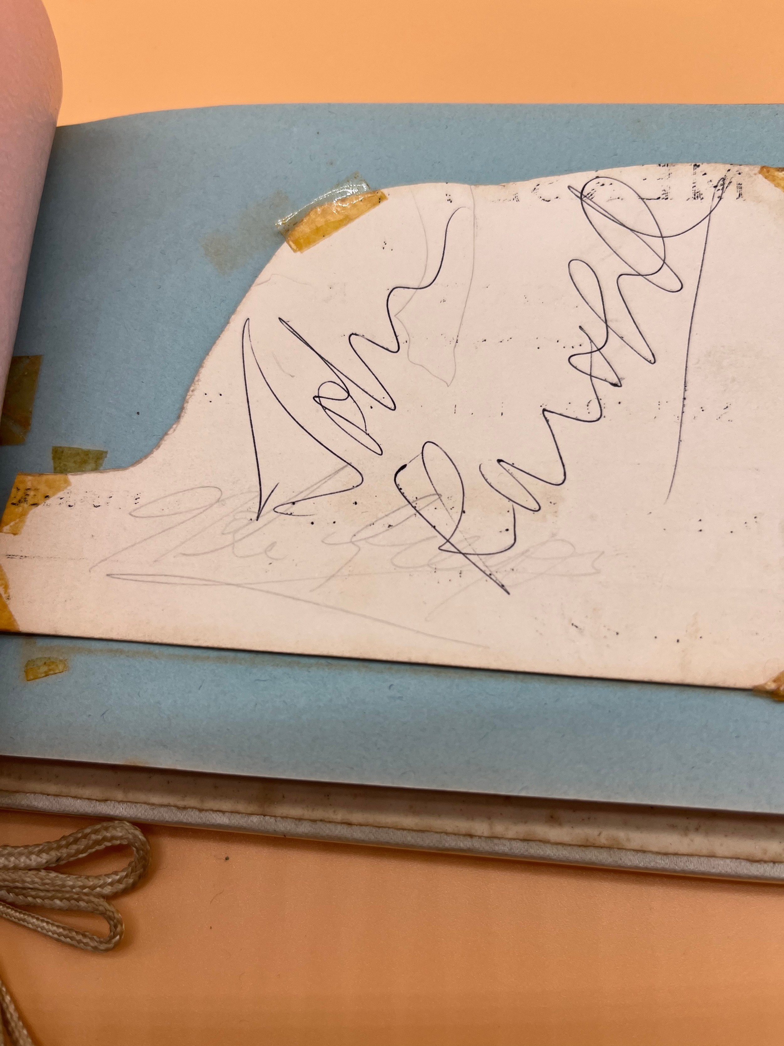 Vintage autograph album containing five various signatures from the Liverpool Mersey Beat Scene