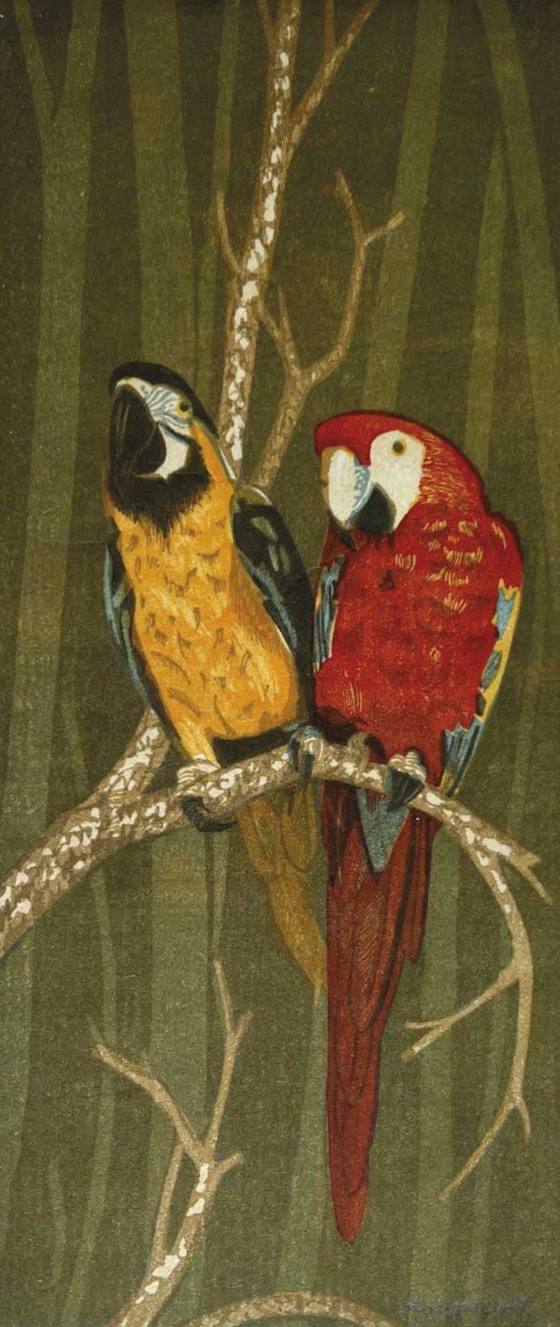 Rudolf Lanzinger - Papageienpaar