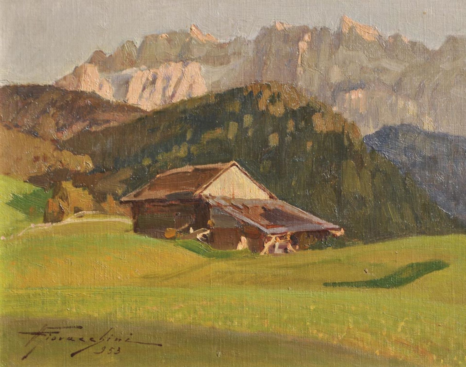 Ulderico Giovacchini - Dolomitenlandschaft, 1953