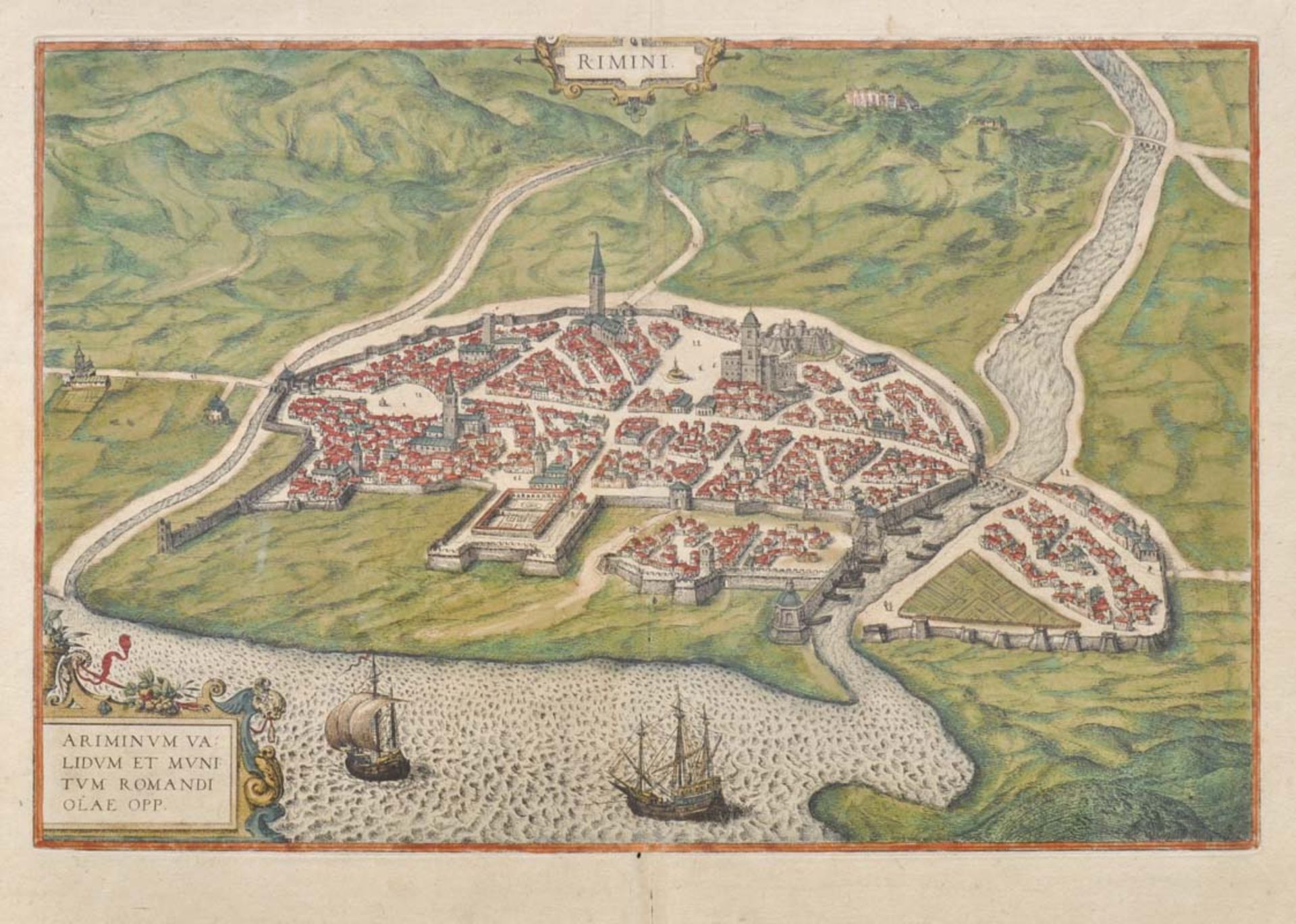 Georg Braun / Franz Hogenberg - Rimini, 1580