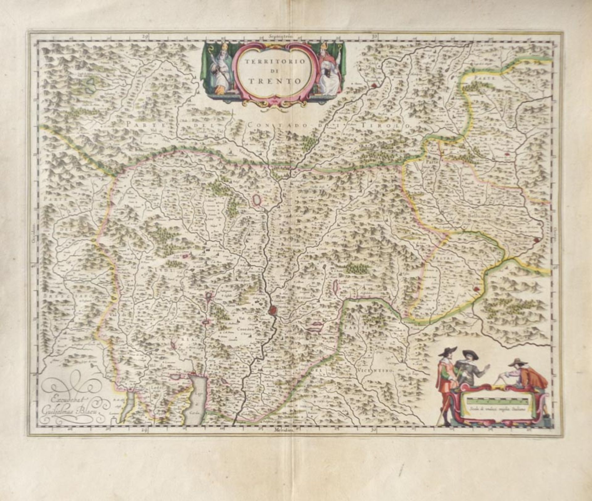 Guilelmus Blaeu - Territorio di Trento, 1640