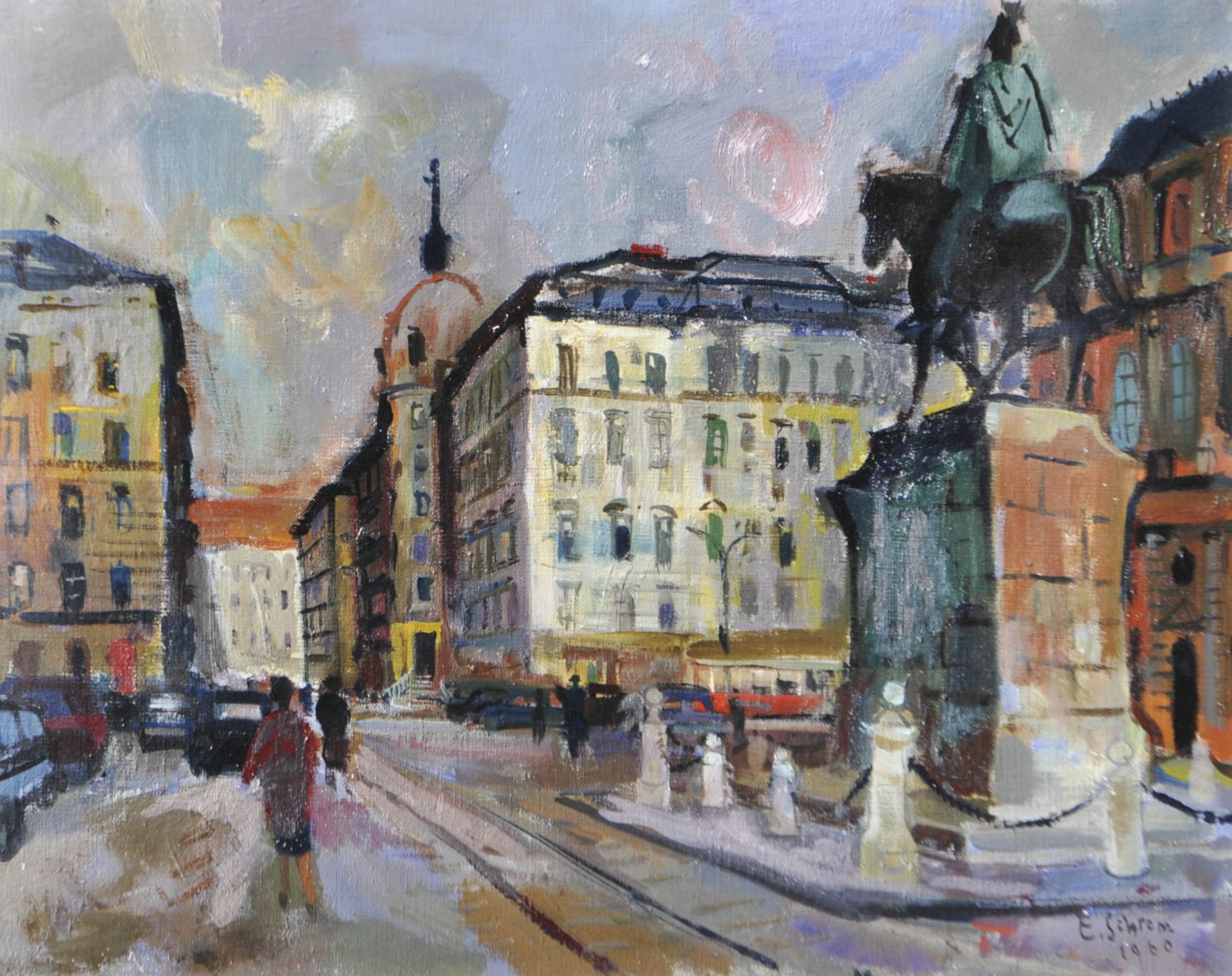 Ernst Schrom - Schwarzenbergplatz in Wien, 1960