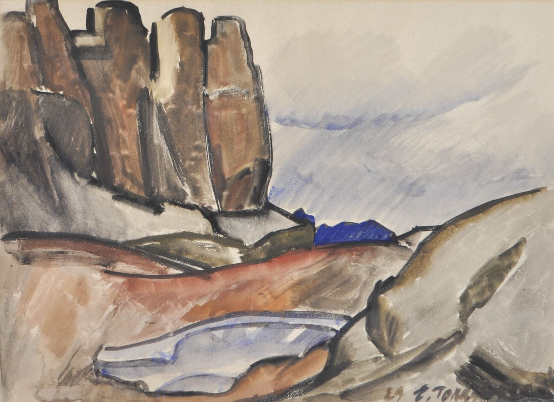 Erich Torggler - Paesaggio dolomitico, 1929