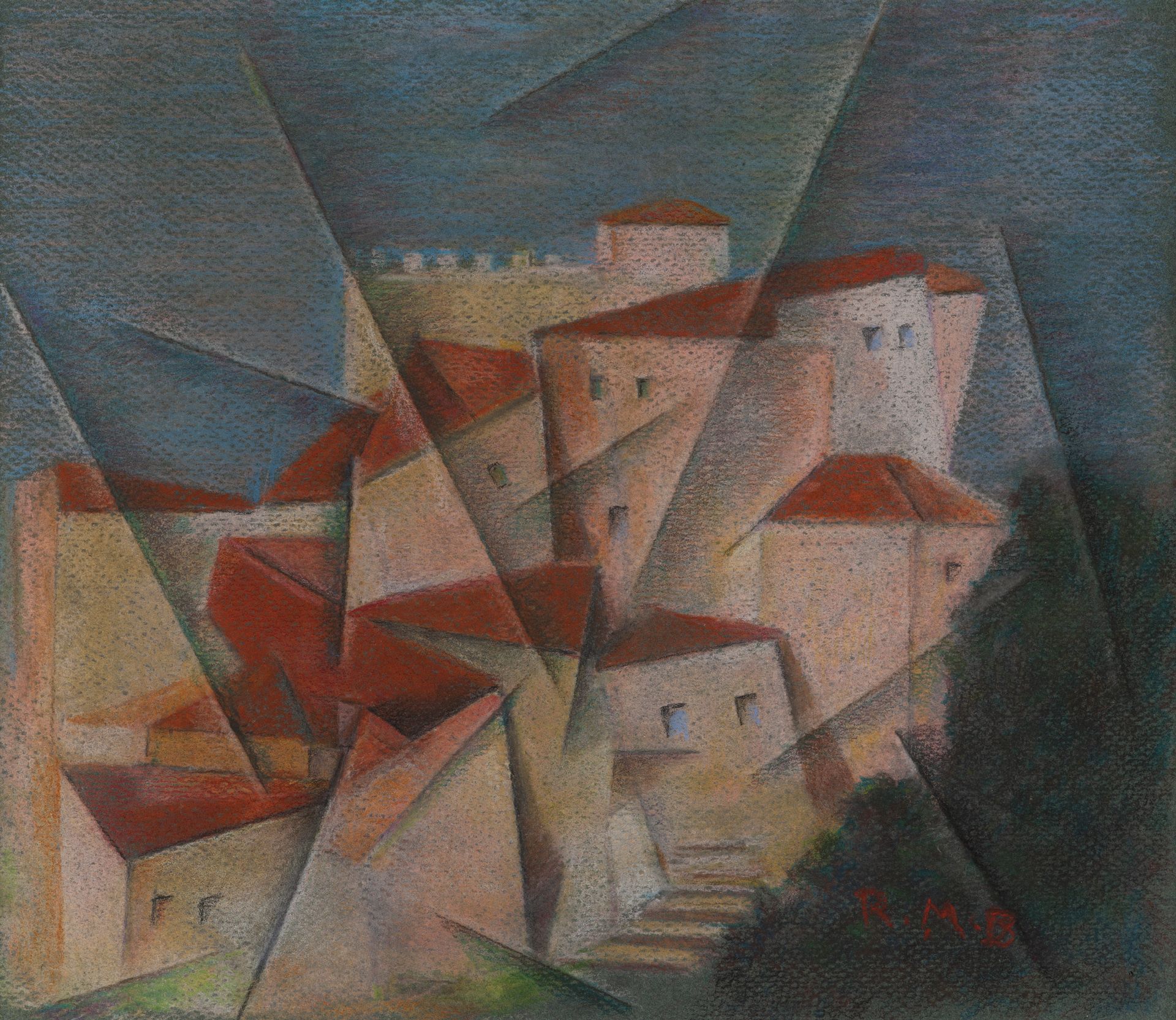 Roberto Iras Baldessari - Futuristische Landschaft, 1916/1917