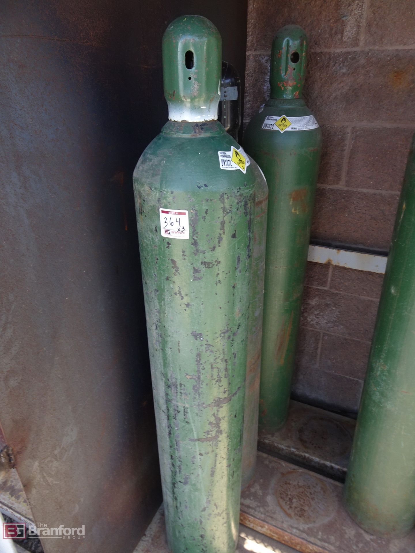 (3) Canisters Airgas UN1072, Compressed Oxygen