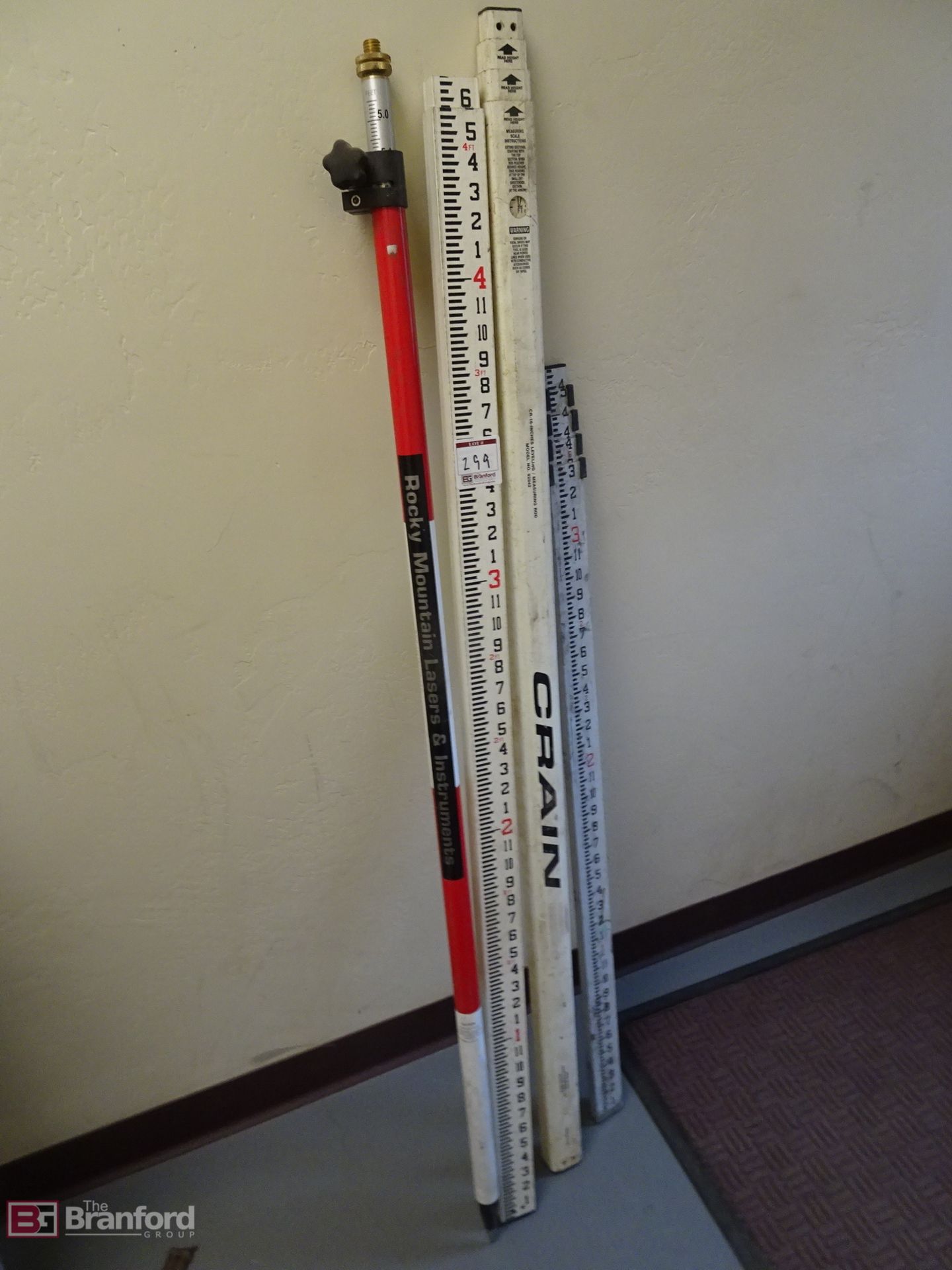 (3) Grade Rods; Surveyor Measuring Rod
