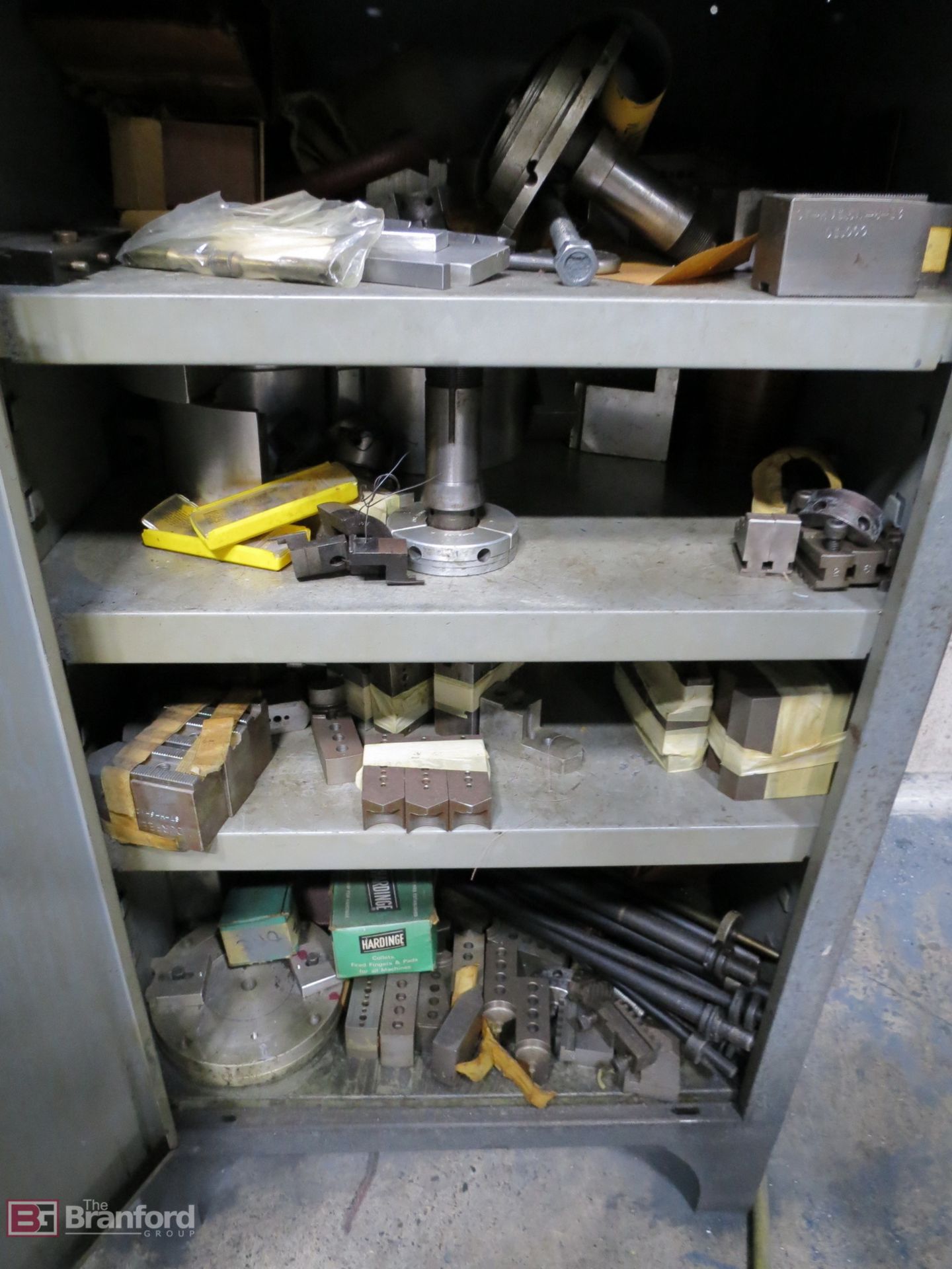 Cabinet w/ Assorted Collets, Chuck Jaws, Fixtures - Image 2 of 3