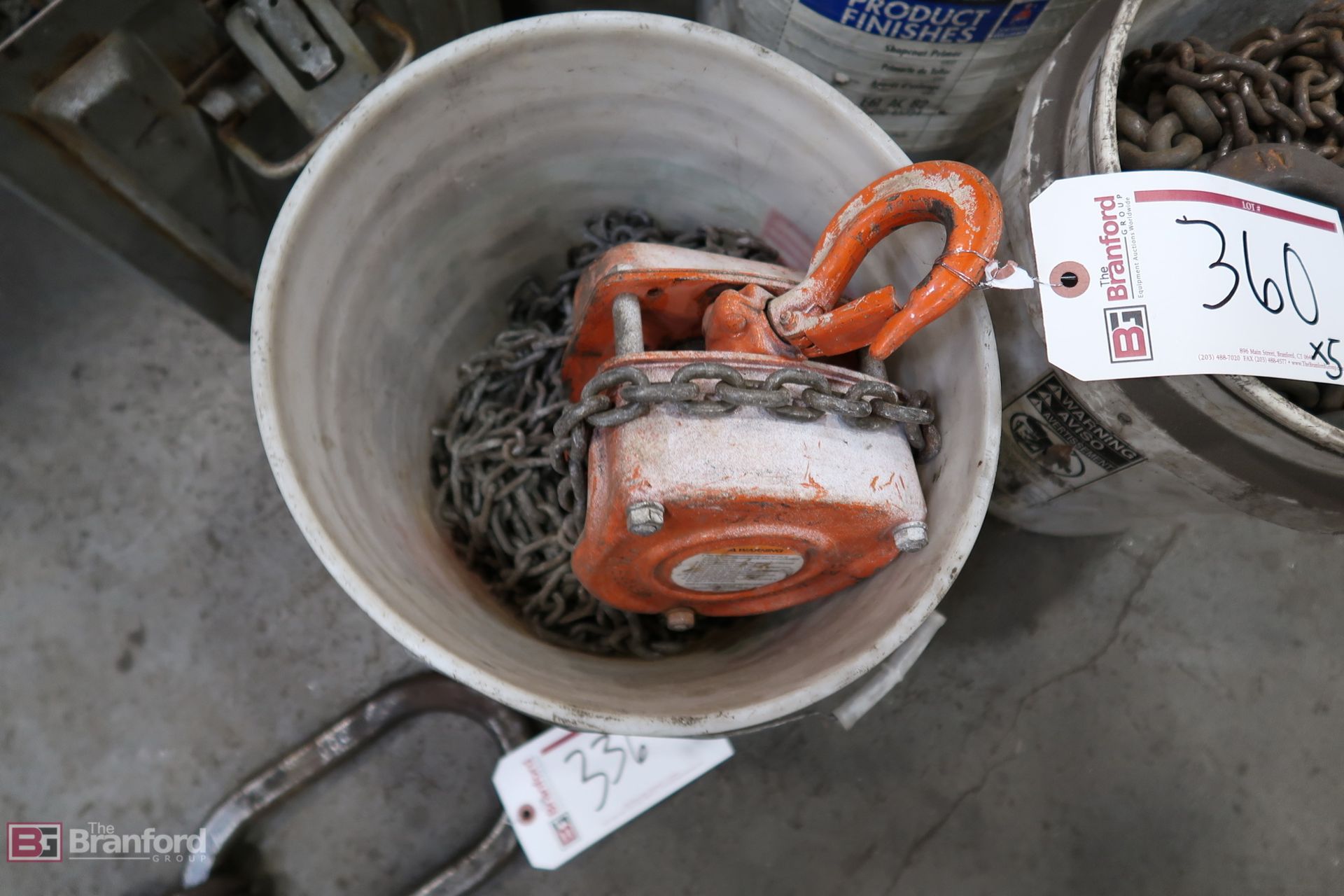 Lot of (5) Buckets of Various Chain Hoists - Image 2 of 6