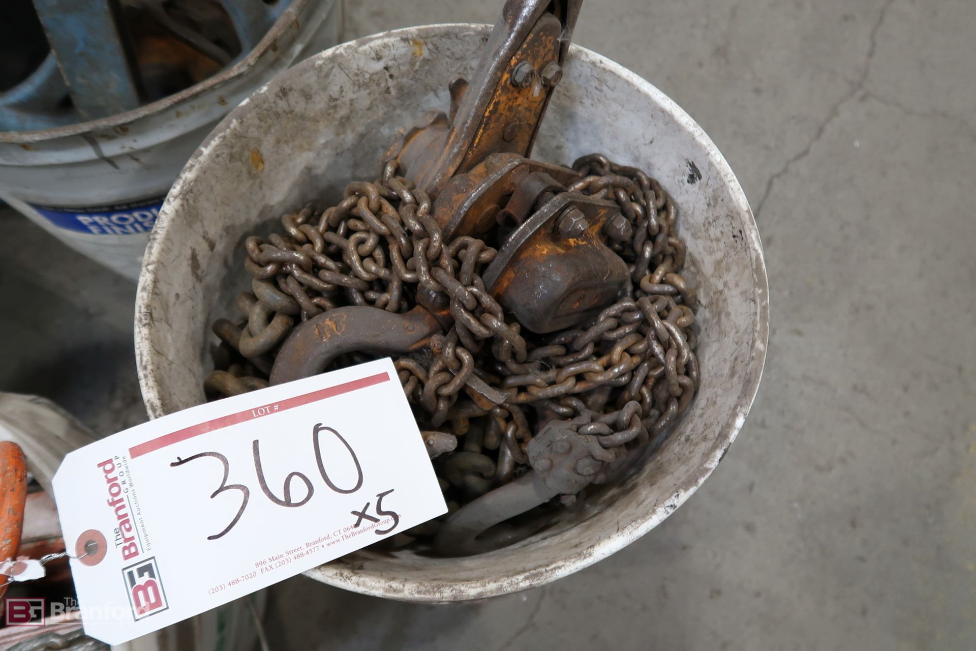 Lot of (5) Buckets of Various Chain Hoists - Image 3 of 6