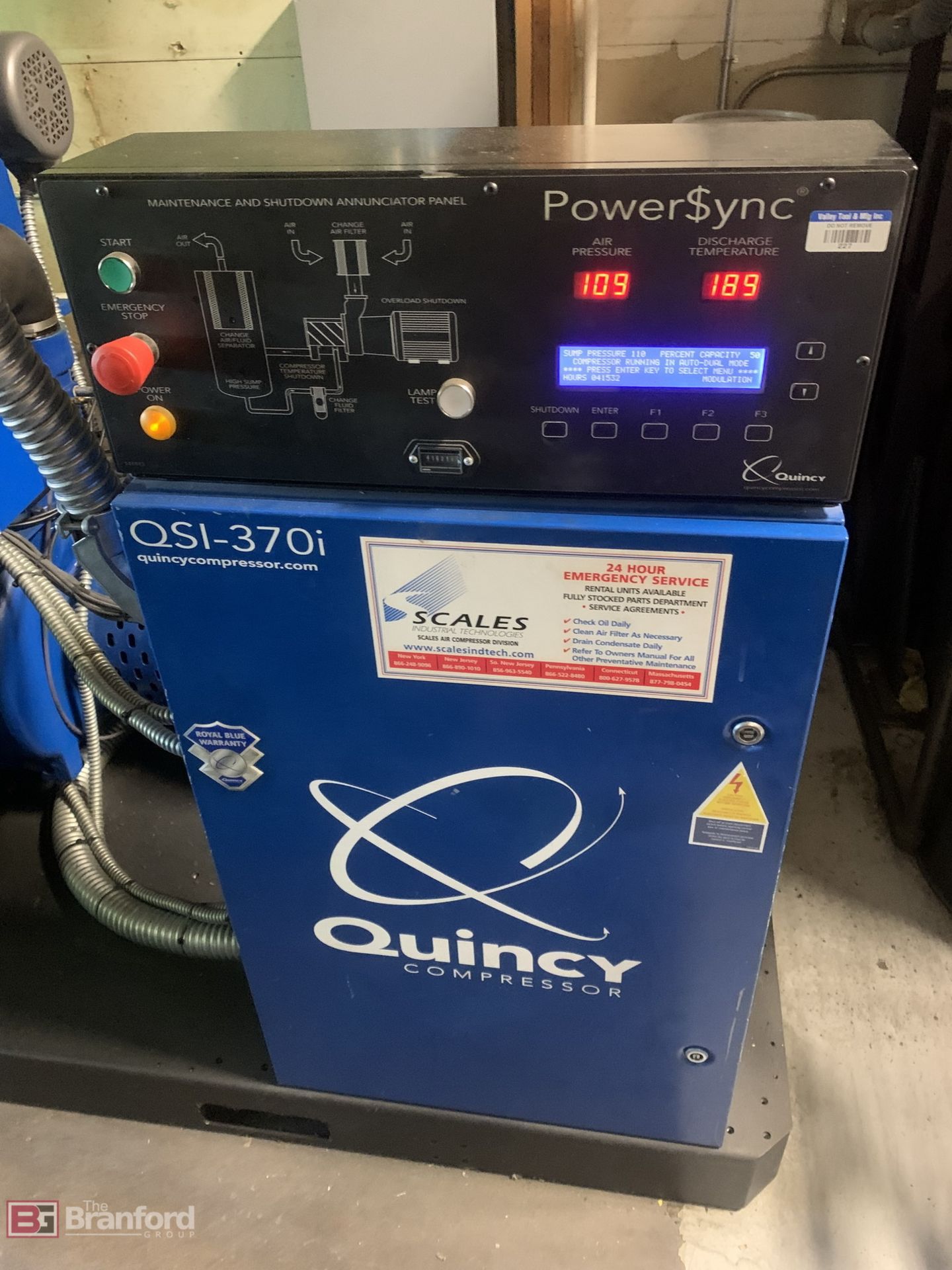 2013 Quincy Model QSI-370i, 75-HP, Air Compressor - Image 4 of 5