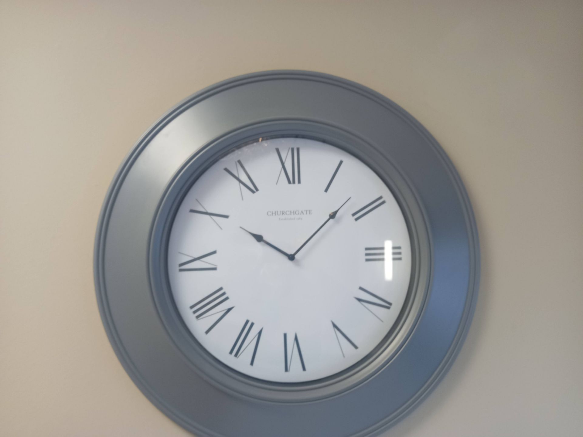 Grey Churchgate Clock