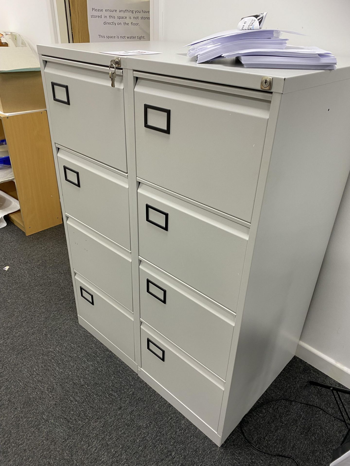 2- Four Metal Filing Cabinets