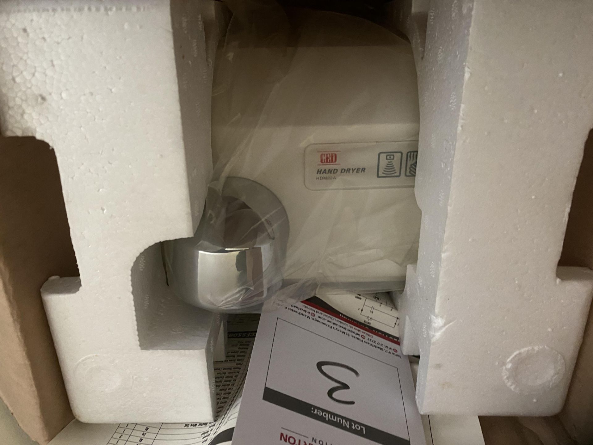 2 x CED Type HDM22A Electric Hand Dryers (boxed as new)