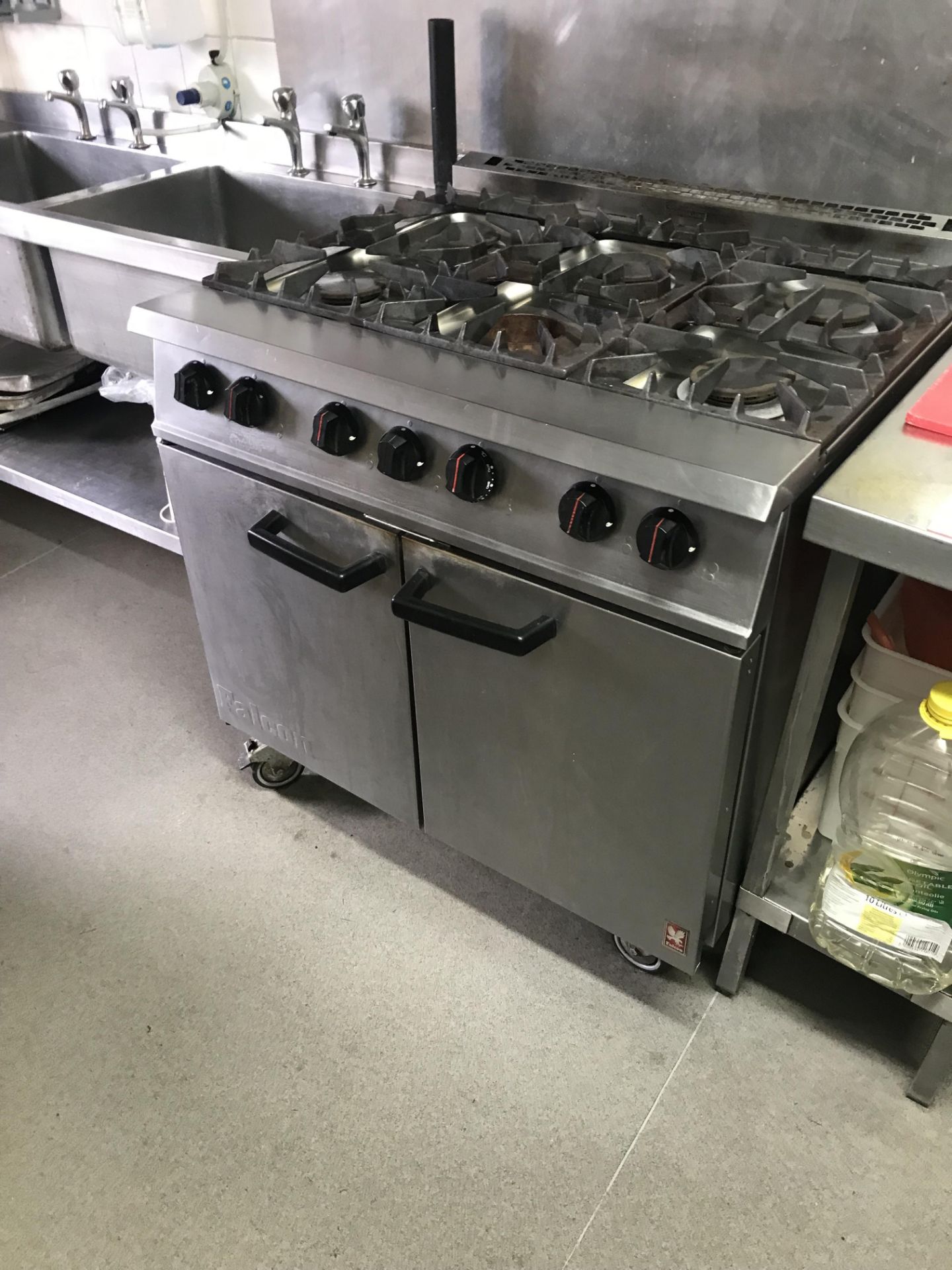 Falcon 6 Burner Gas Range with Oven