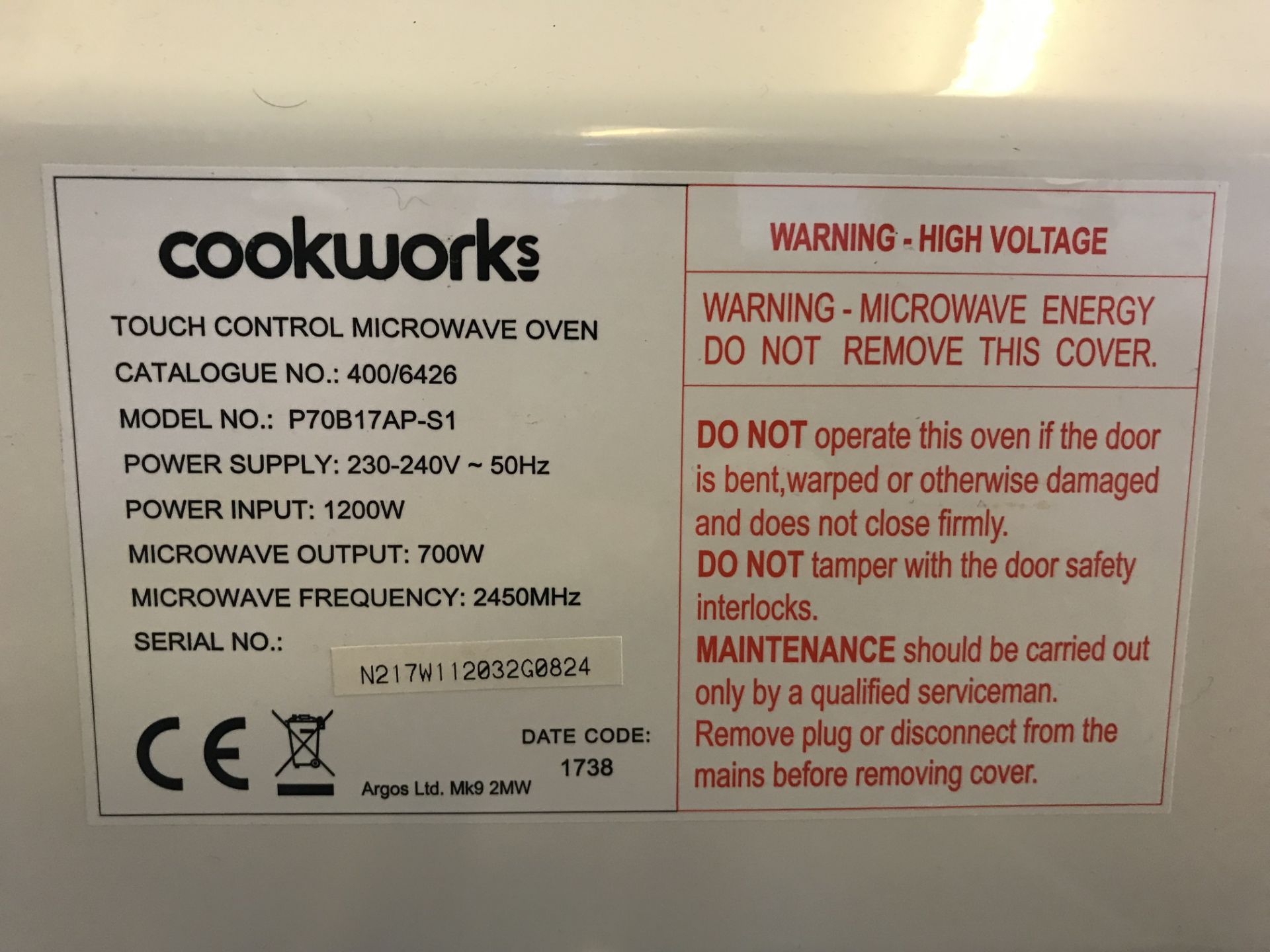 3 x Microwave Ovens - Image 6 of 9