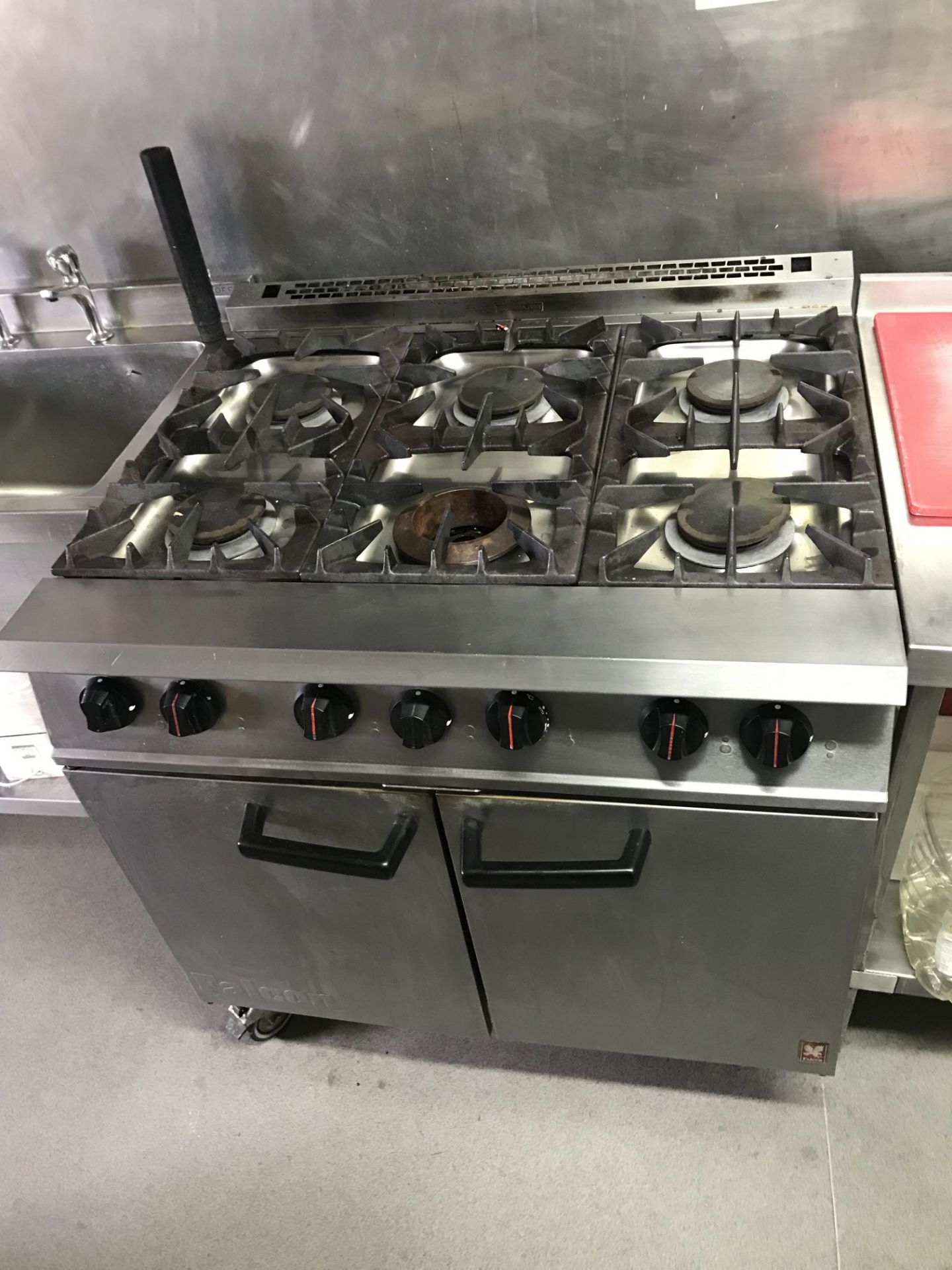 Falcon 6 Burner Gas Range with Oven - Image 2 of 5