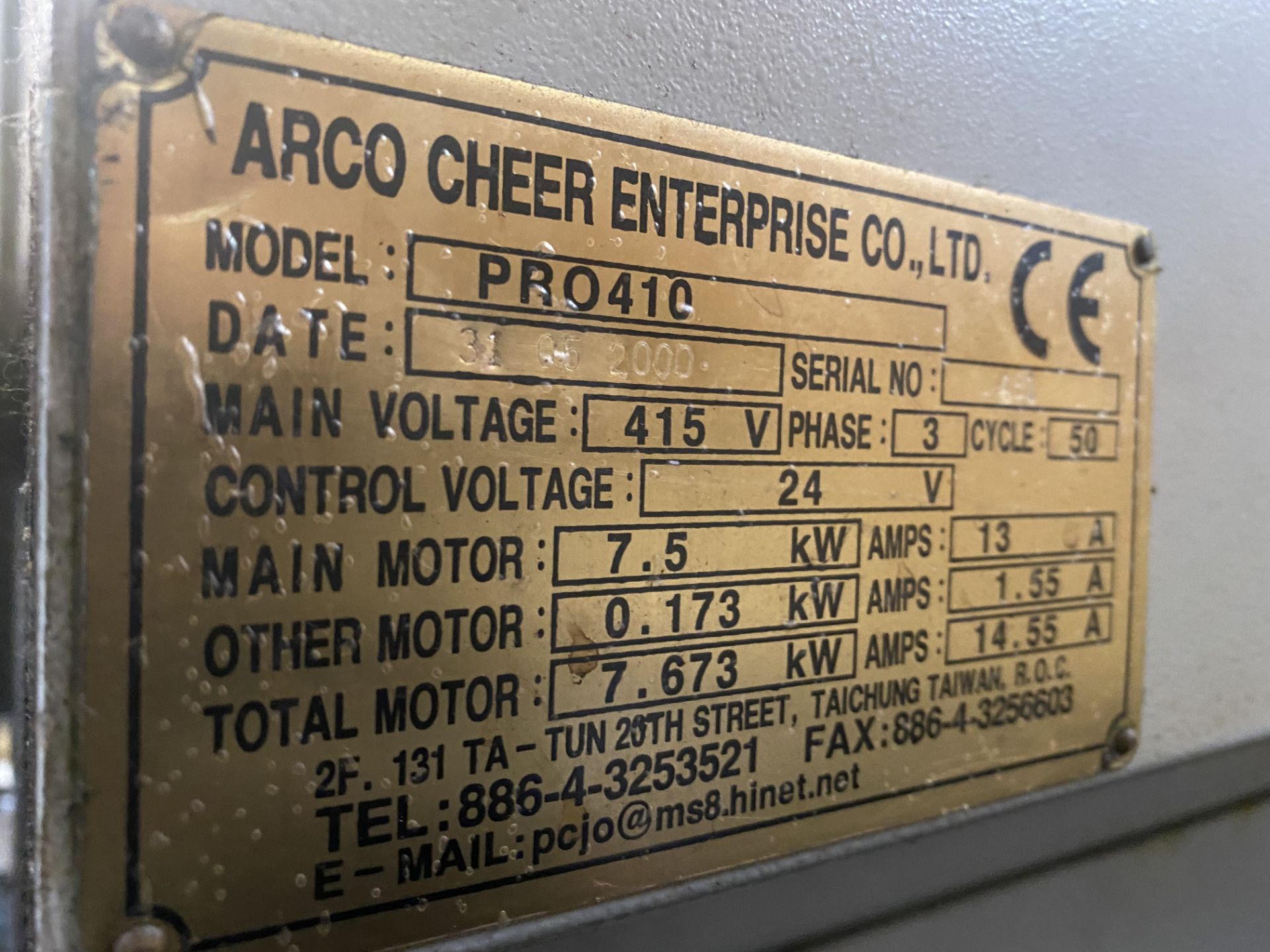 (2000) XYZ Proturn-410 CNC Lathe (s/n 658) - Image 4 of 4