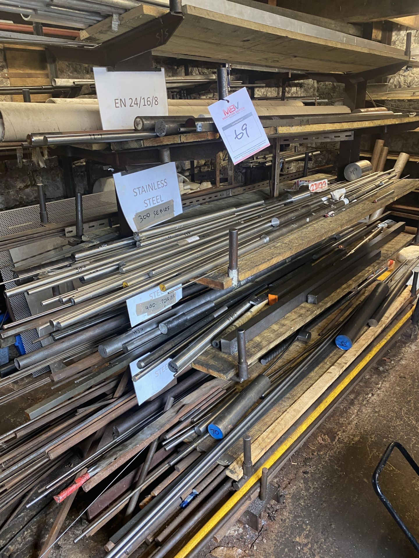 5 x Racks and Contents of Steel, Mild Steel and Stainless