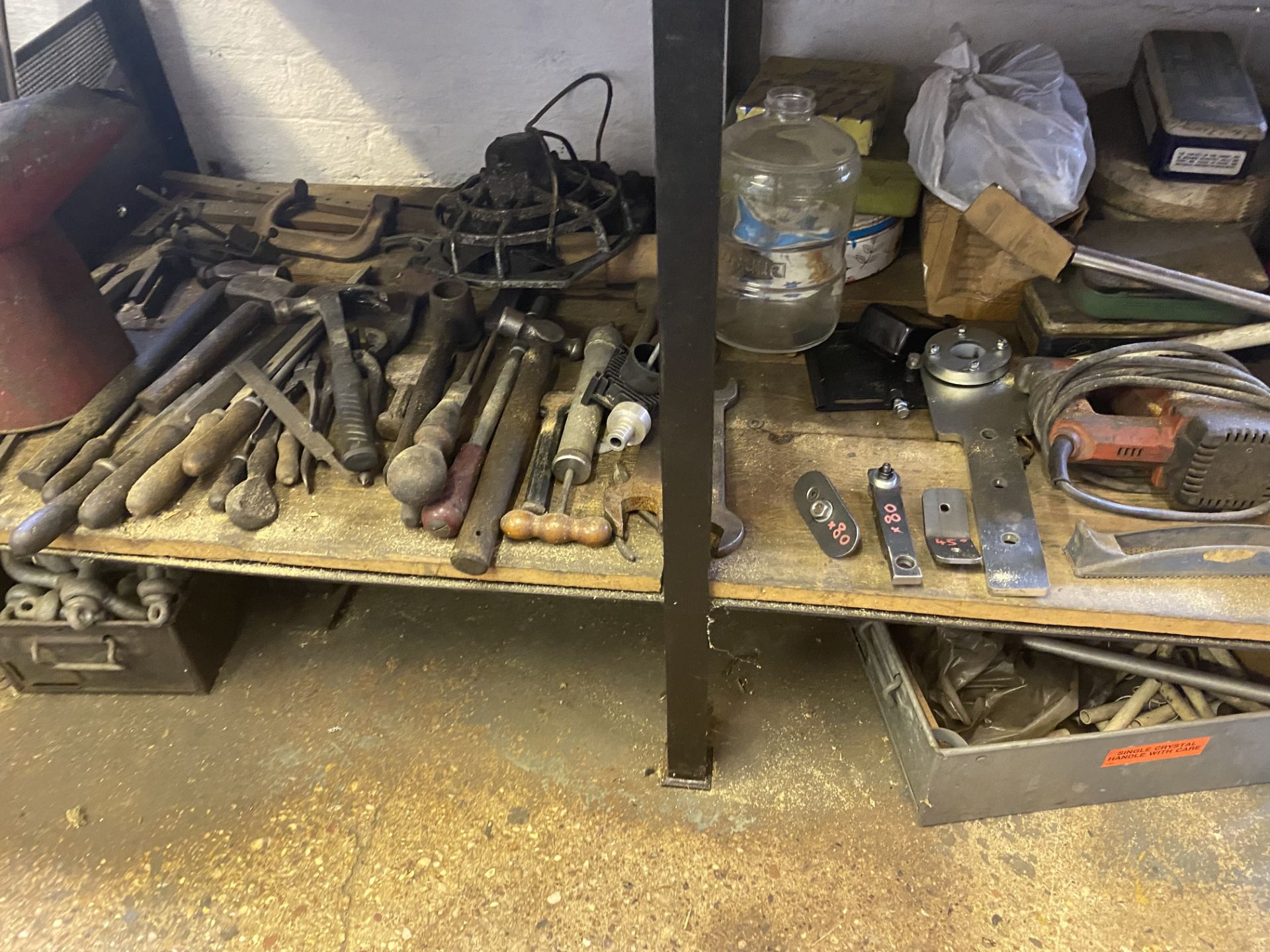 Metal Work Bench, Vice and Contents - Image 2 of 2