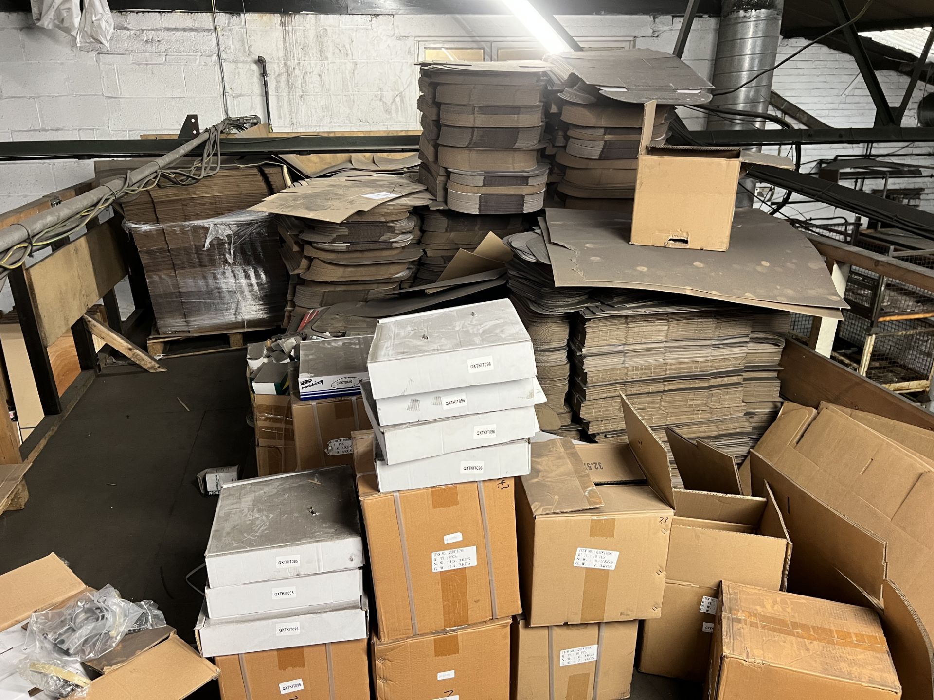 3 x Pallets Containing Cardboard Packaging