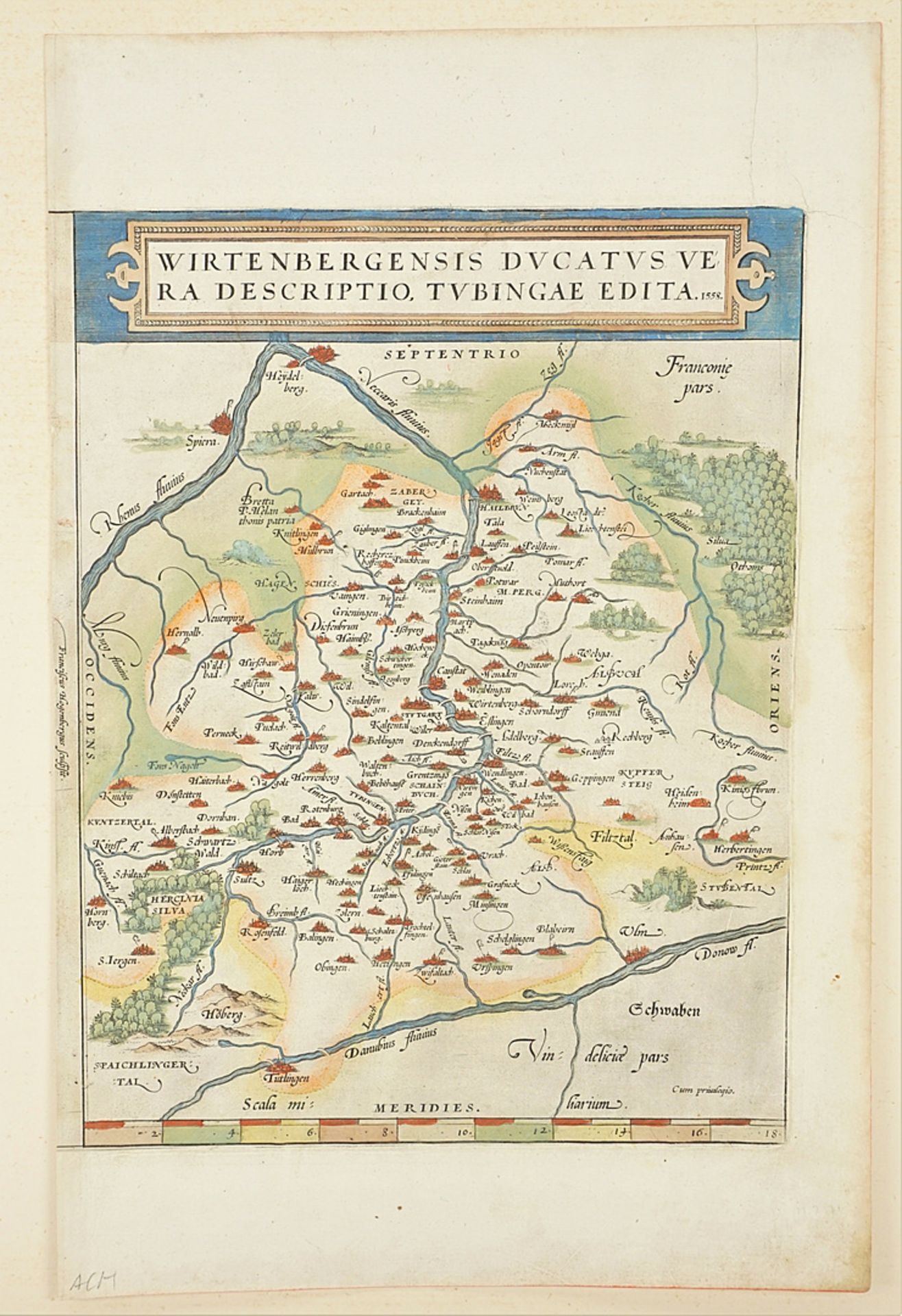 "Wirtenbergensis Ducatus" (Karte vom Herzogtum Württemberg) - Bild 3 aus 3