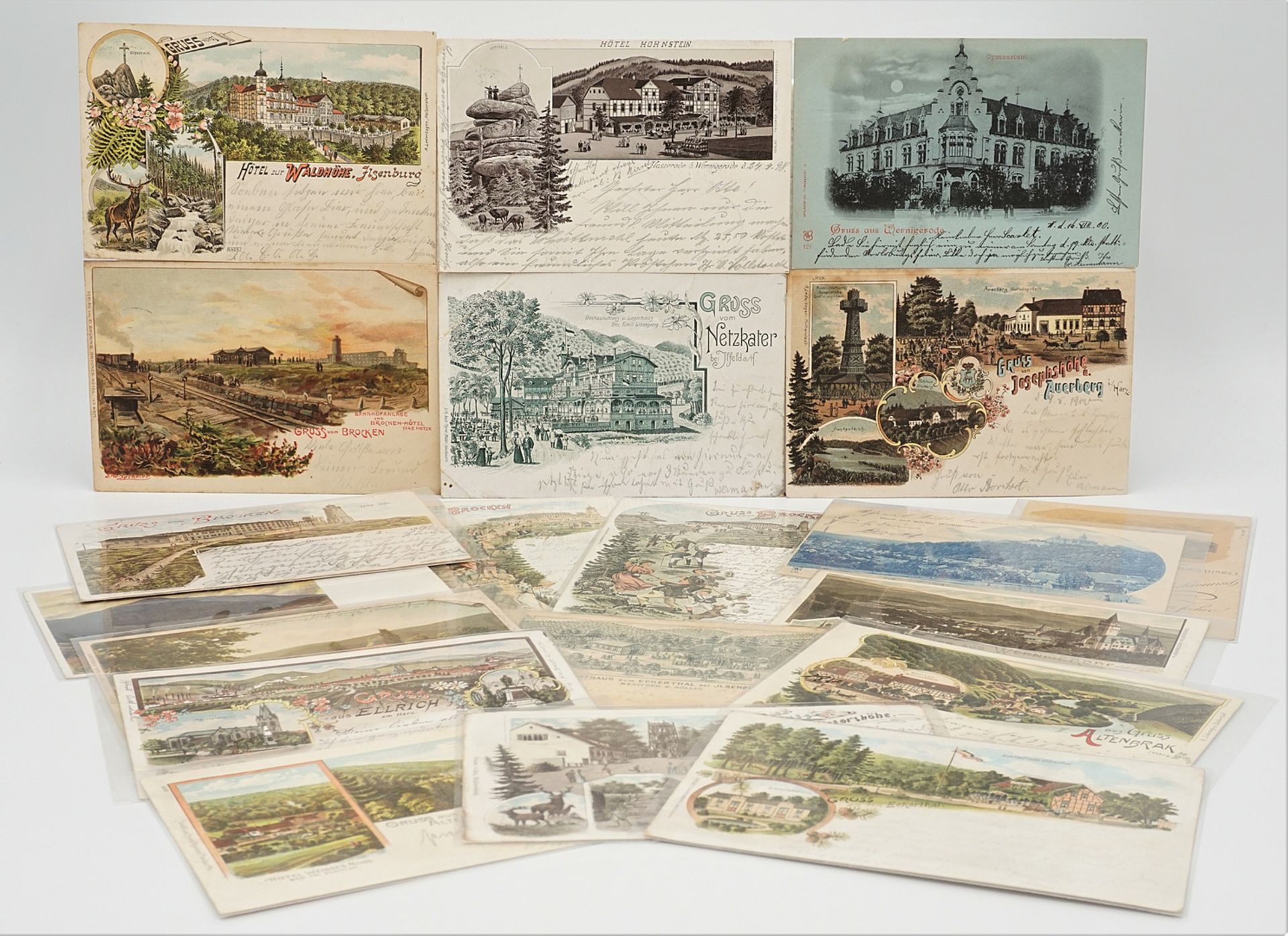 20 Ansichtskarten / Postkarten Ostharz und Brocken