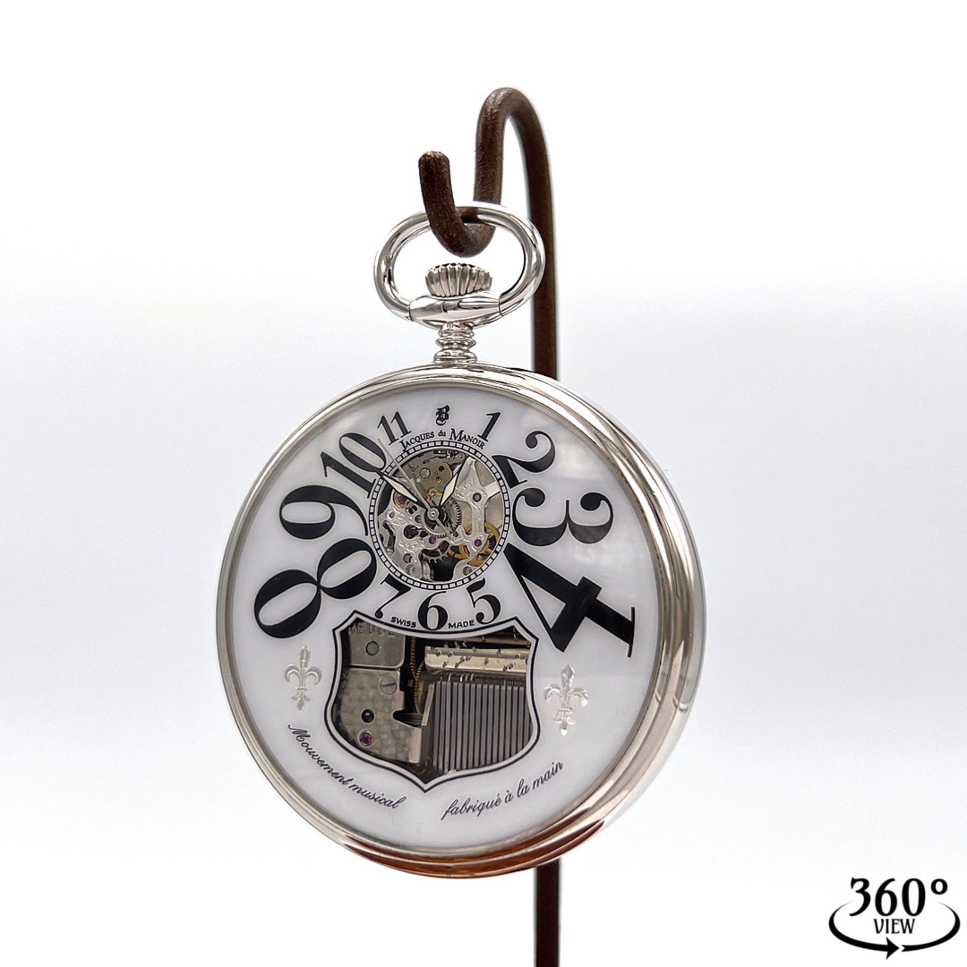 JACQUES du MANOIR / Boegli Taschenuhr mit Reuge Spieluhr