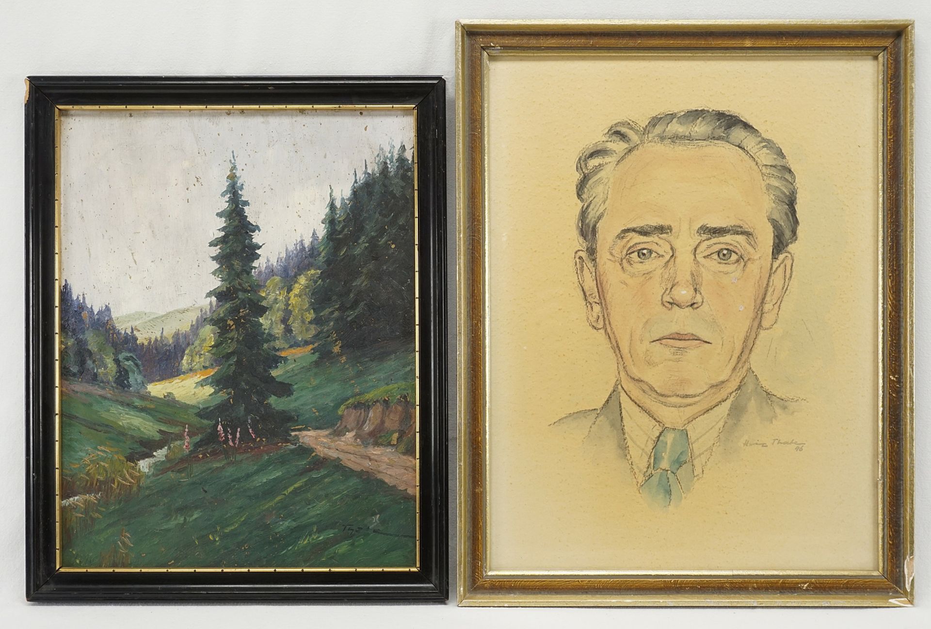 Fritz Thate, "Harzer Tanne" und Heinz Thate "Portrait Fritz Thate"