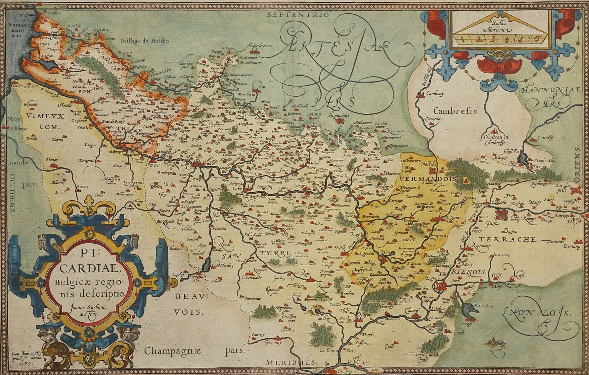 According to Johann Surhon, "Picardiae, Belgicae regionis descriptio" (Map of Picardy)