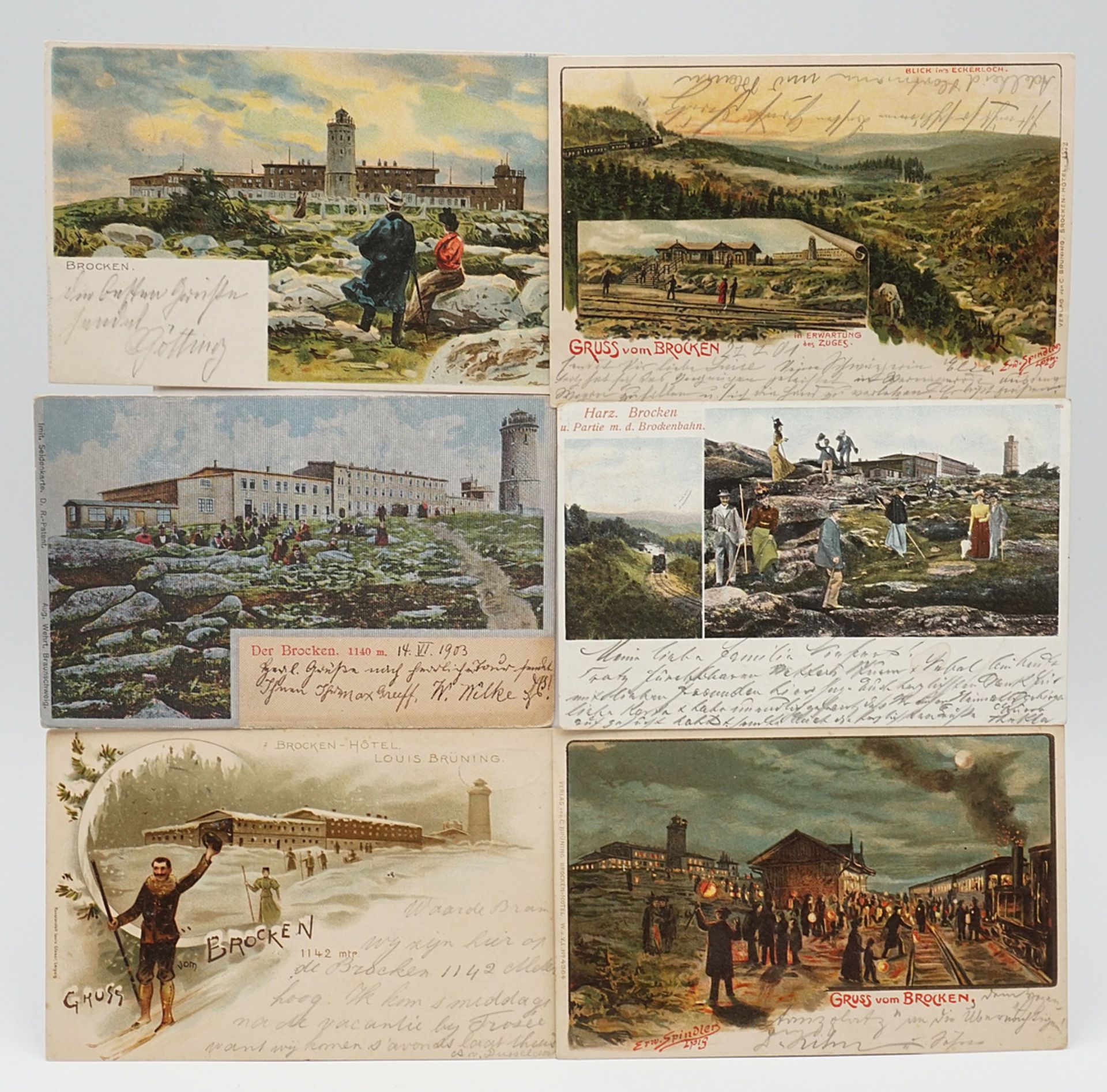 60 Postkarten vom Brocken im Album von 1901-1923 - Bild 3 aus 3