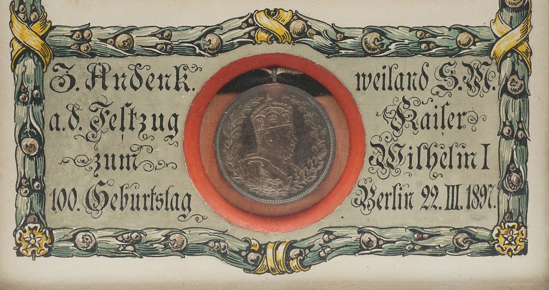 Erinnerungsbild zum 100. Geburtstag von Kaiser Wilhelm I. - Bild 2 aus 2
