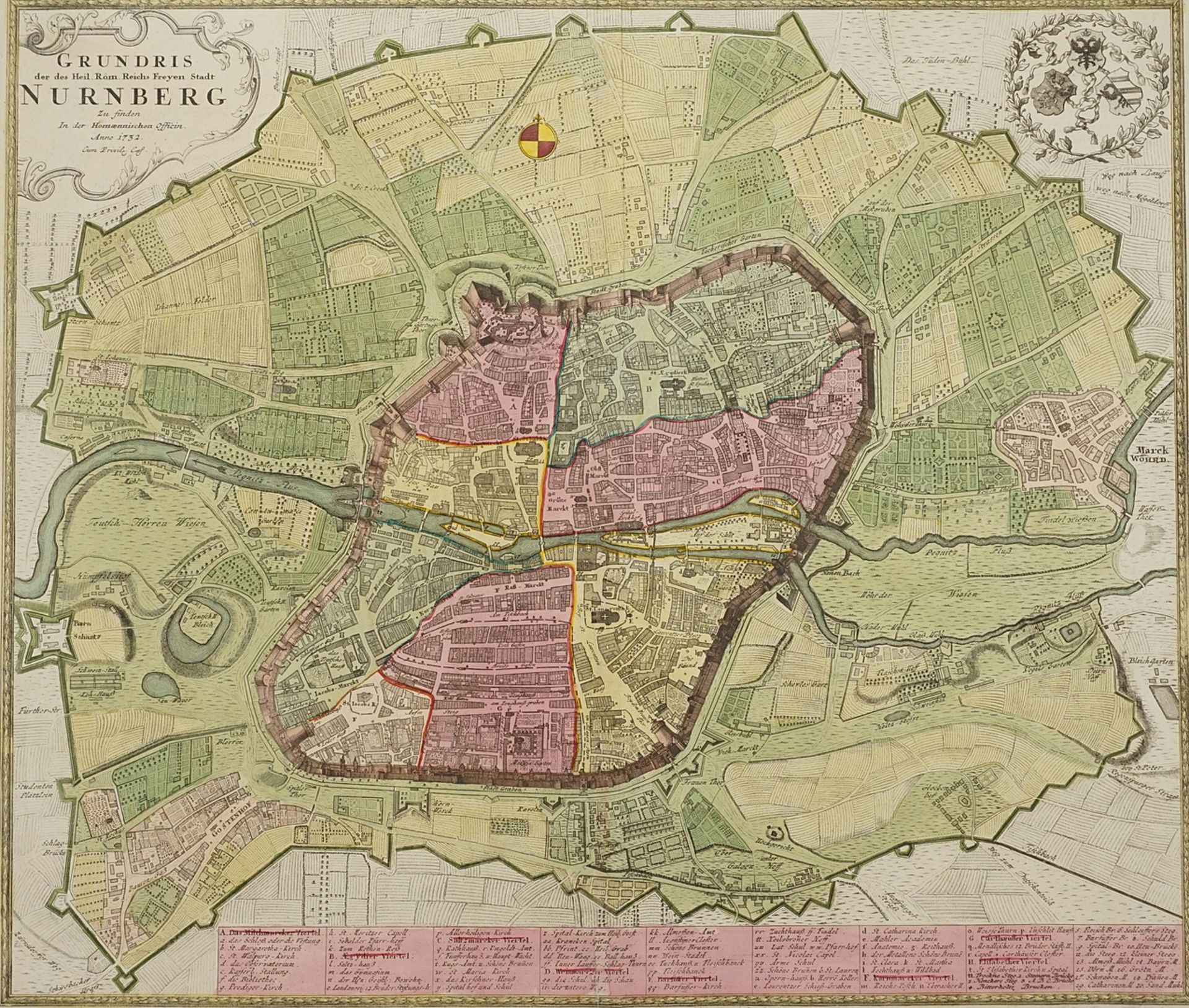 "Grundris der des Heil. Röm. Reichs Freyen Stadt Nurnberg" (Grundriss der Stadt Nürnberg)