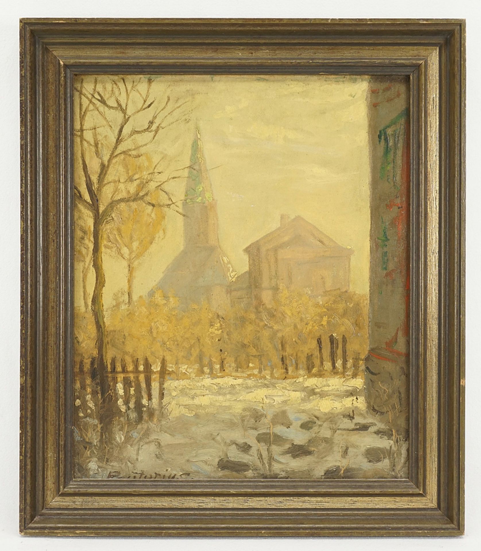 Friedrich Prätorius, Winterblick auf die Kirche - Bild 2 aus 4