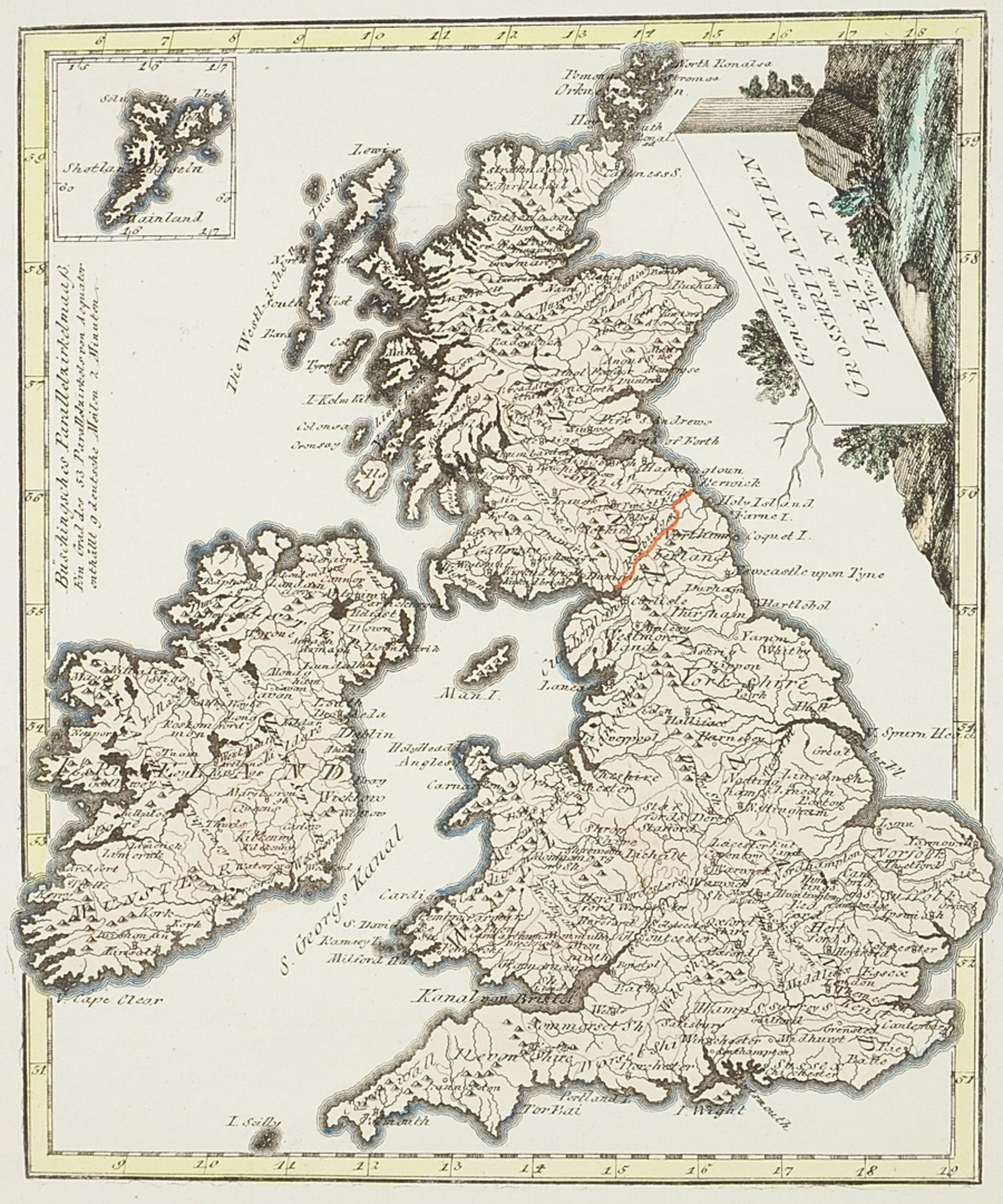 Franz Johann Joseph von Reilly,  "General-Karte von Grossbritannien und Ireland Nro. 78"