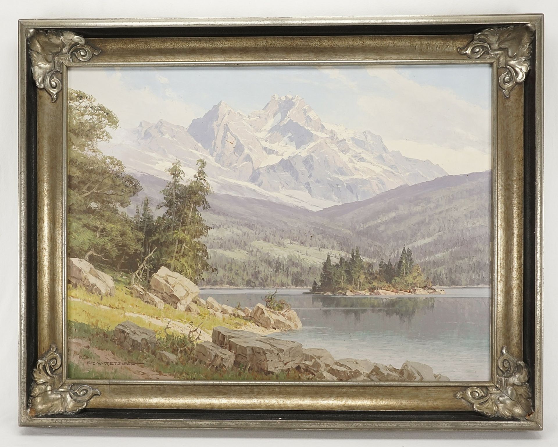 Ernst Carl Walter Retzlaff, Eibsee und Zugspitze - Bild 2 aus 4