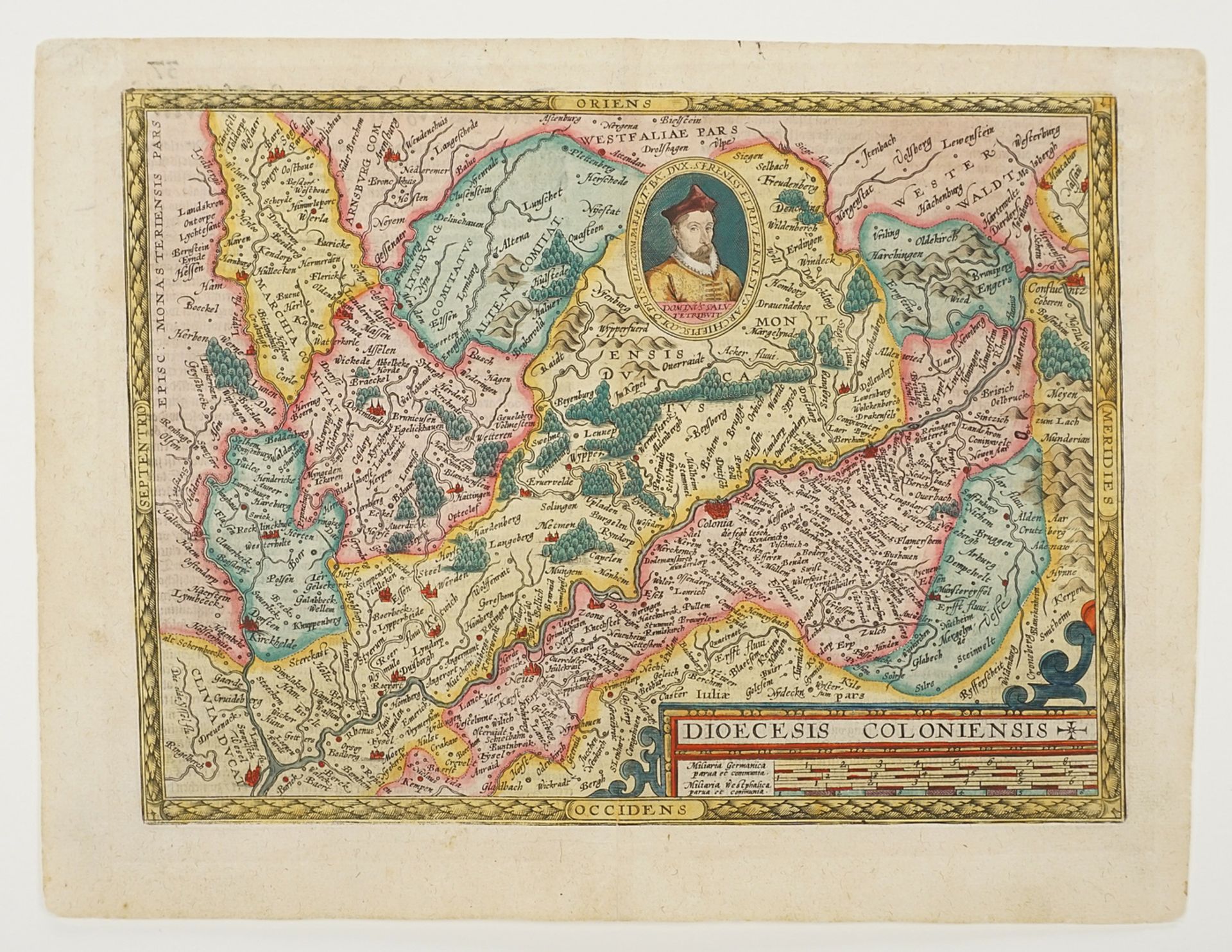 "Dioecesis Coloniensis" (Karte von Westfalen) - Bild 3 aus 4