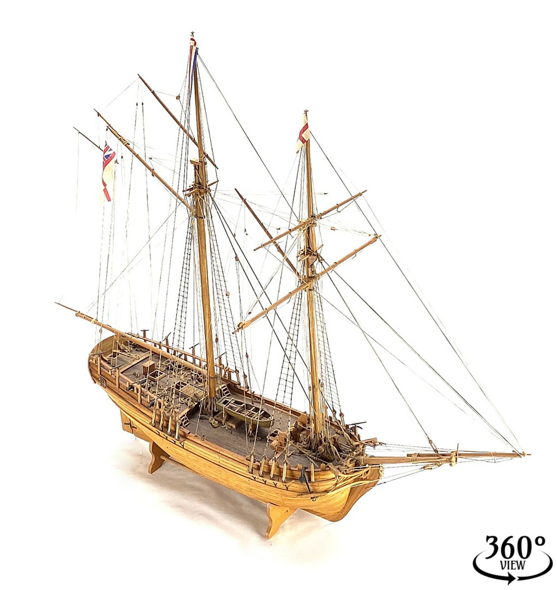 Ship model of the English schooner "LYDE", 18th century