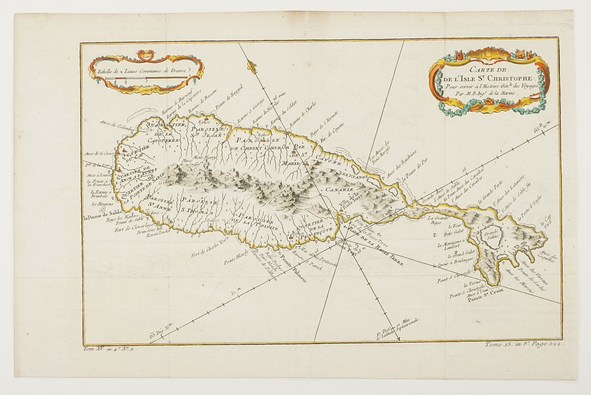 Jacques-Nicolas Bellin,  "Carte de l'isle St. Christophe" (Karte der Insel St. Christophe) - Bild 3 aus 3