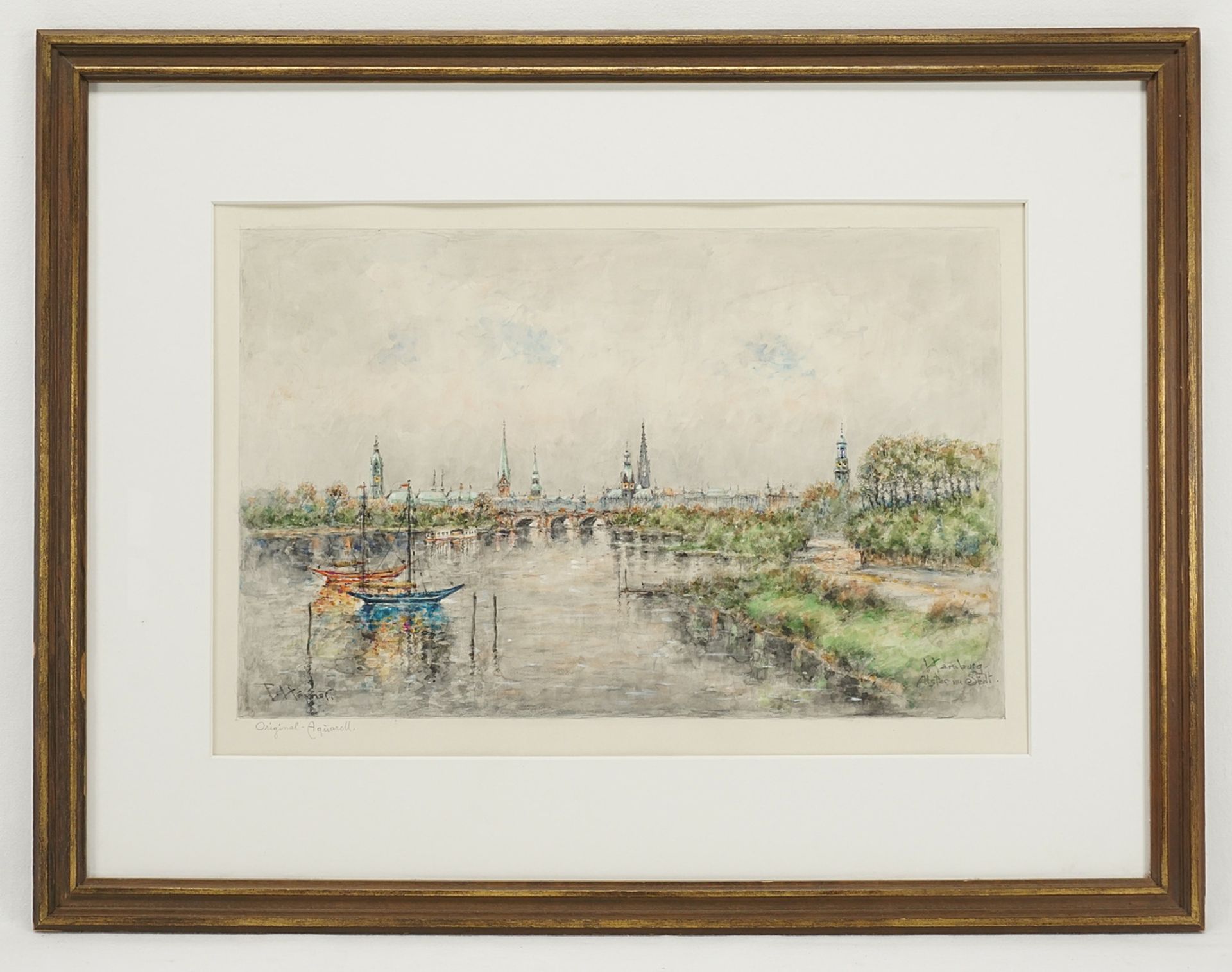 Ferdinand Höpner, "Hamburg. Alster und Stadt" - Bild 2 aus 4