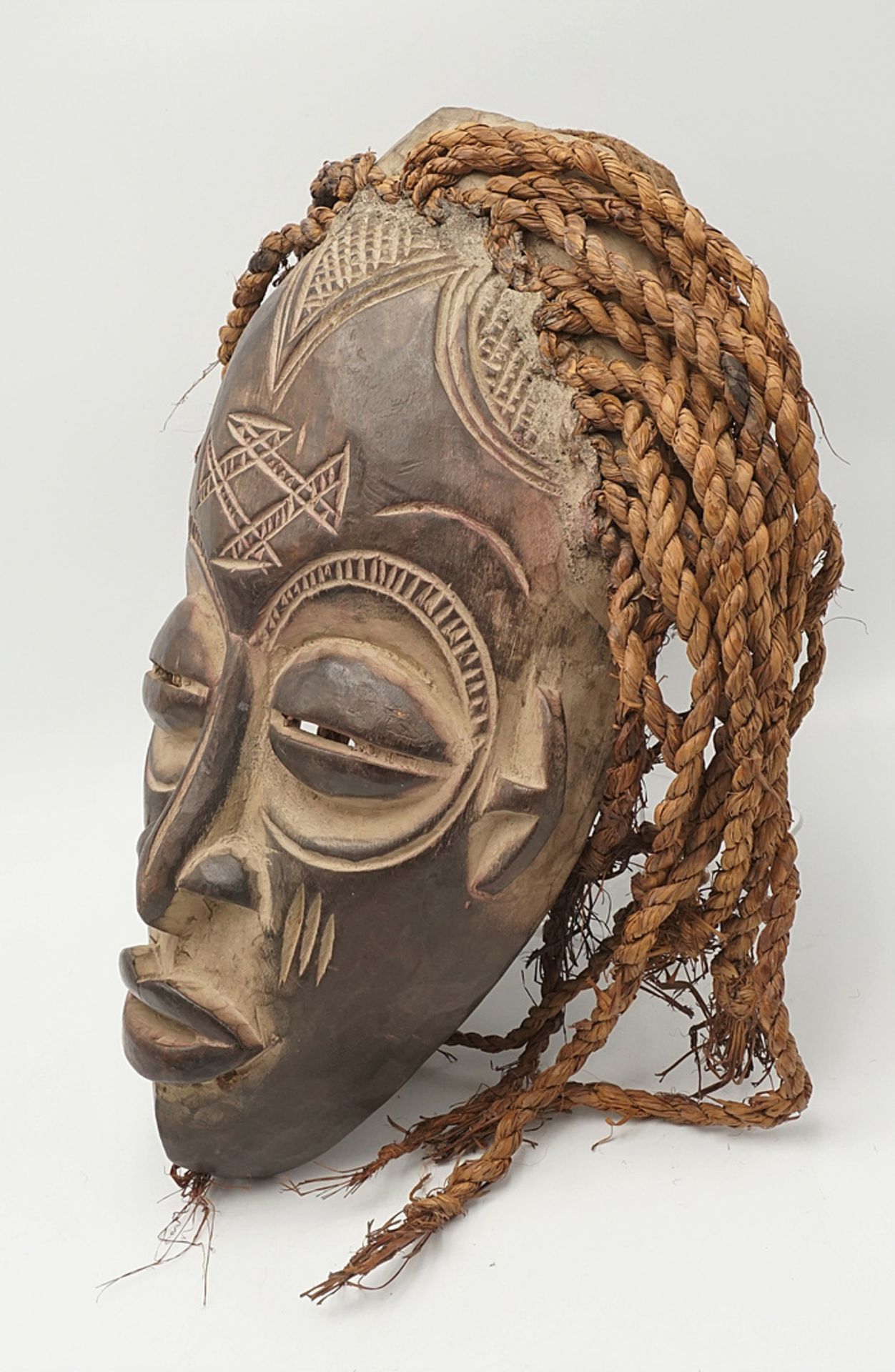 Mwana Pwo mask of the Chokwe people, Angola - Image 3 of 4