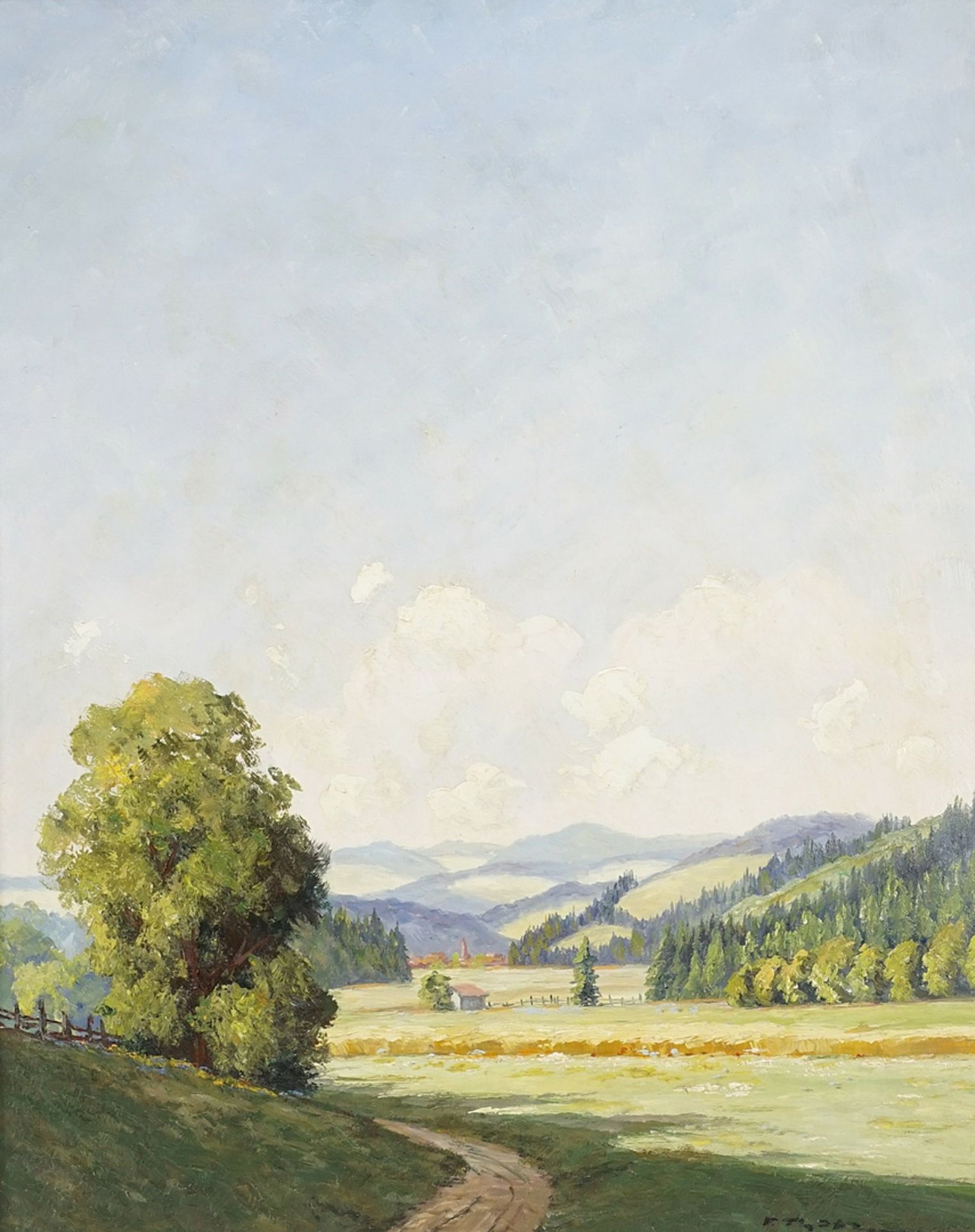 Fritz Thate,  "Wanderweg im Harz"