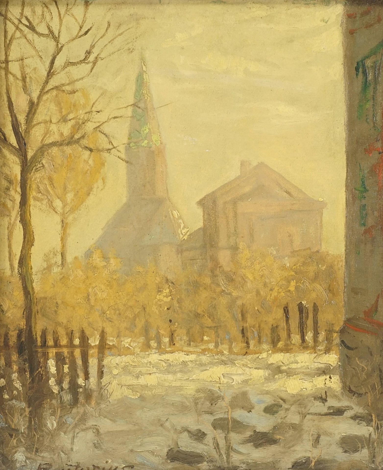 Friedrich Prätorius, Winterblick auf die Kirche