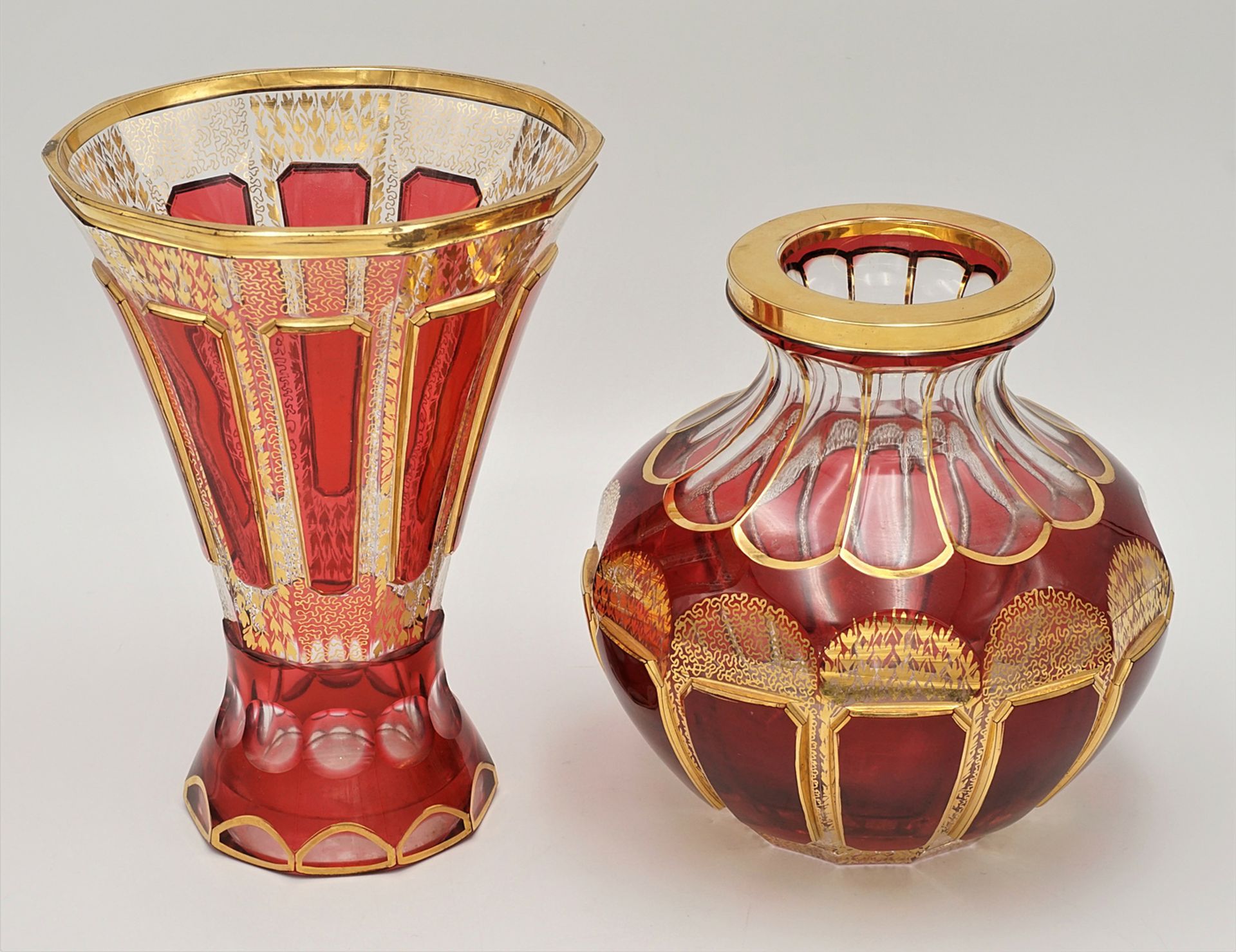 Two probably Steiner & Vogel Vohenstrauss vases