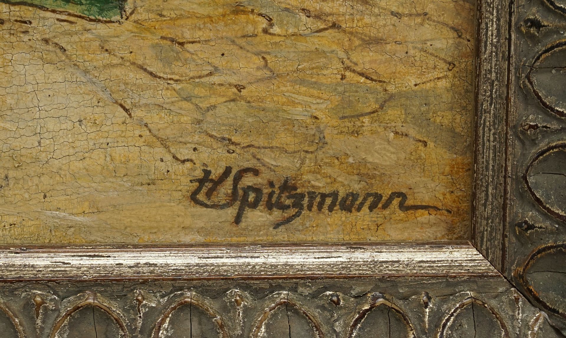 Johannes (Hans) Spitzmann, "Hinterhof in Alt-Quedlinburg" - Bild 4 aus 4